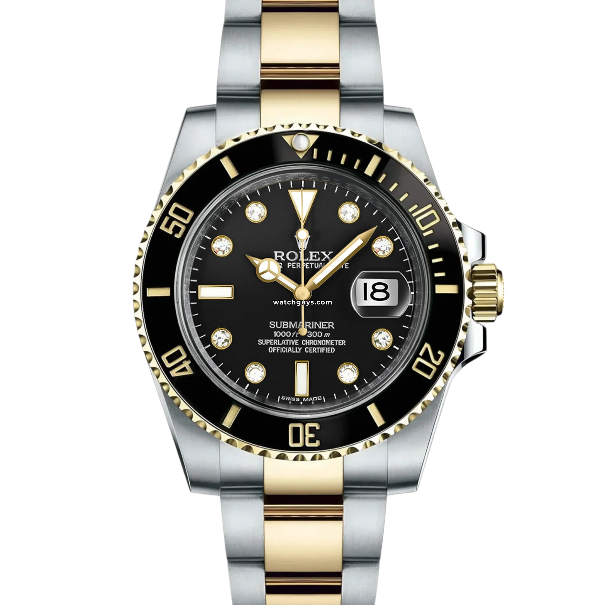 Rolex Submariner 116613LN Black Diamond Serti Dial Men's Luxury Watch - Perfect for Diving, Business Meetings & Special Occasions