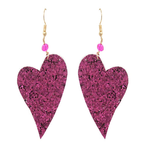 Sparkling Heart Stud Earrings for Women - Trendy Glitter Fashion Jewelry - Perfect for Valentine's Day, Parties & Date Nights