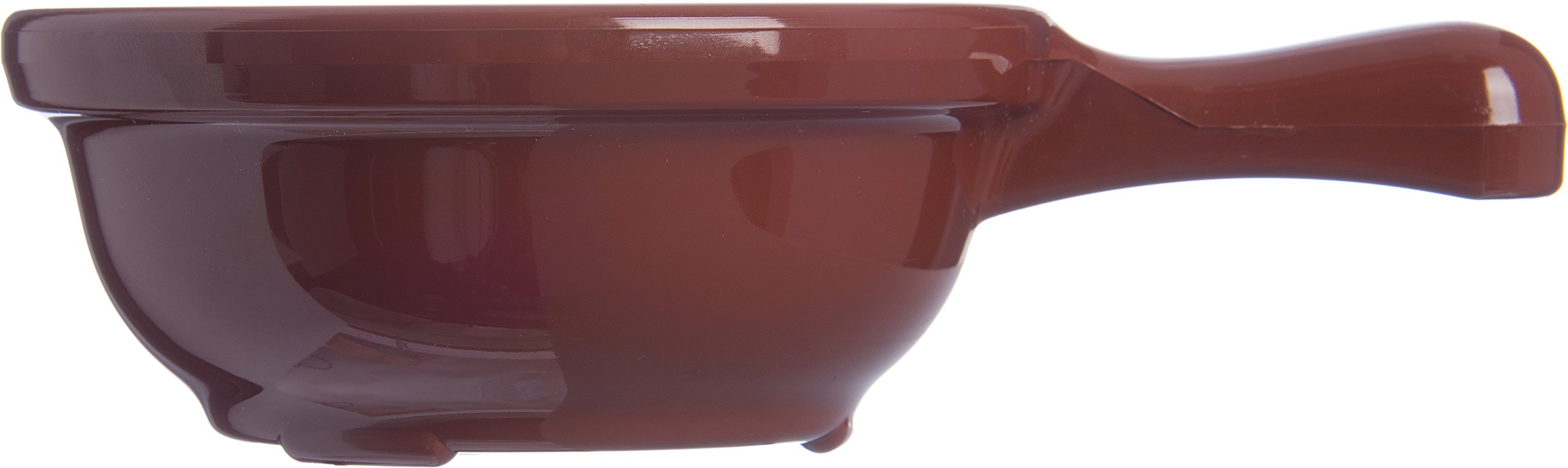Carlisle FoodService 8 oz Brown Soup Bowl with Handle - Durable Catering, Buffet & Restaurant Use - Perfect for Hot Soups, Stews, and Chili Serving