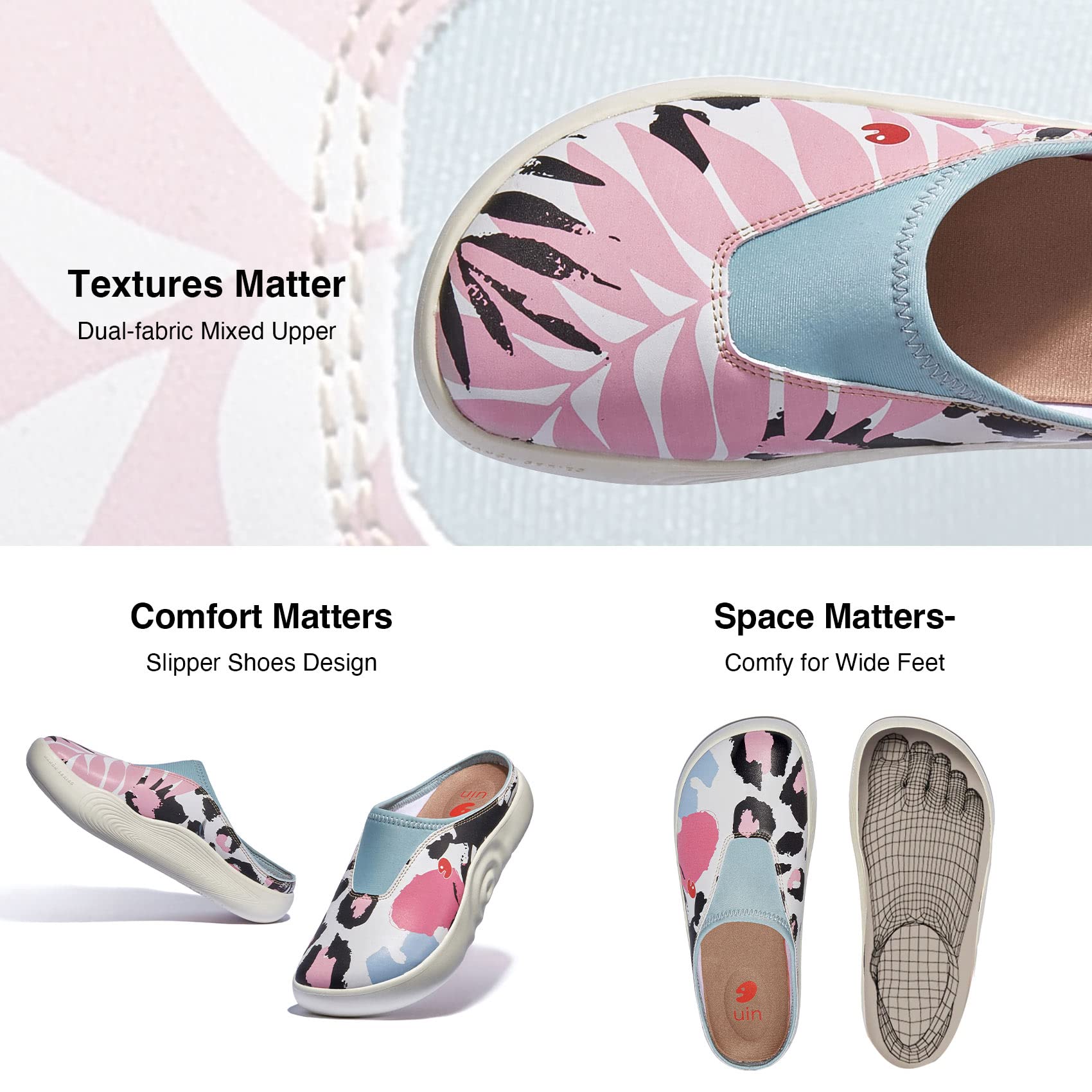 UIN Women's Slip-On Walking Shoes - Lightweight Comfortable Fashion Sneakers for Travel & Casual Wear | Mahon Series | Perfect for Walking, Traveling & Everyday Outfits