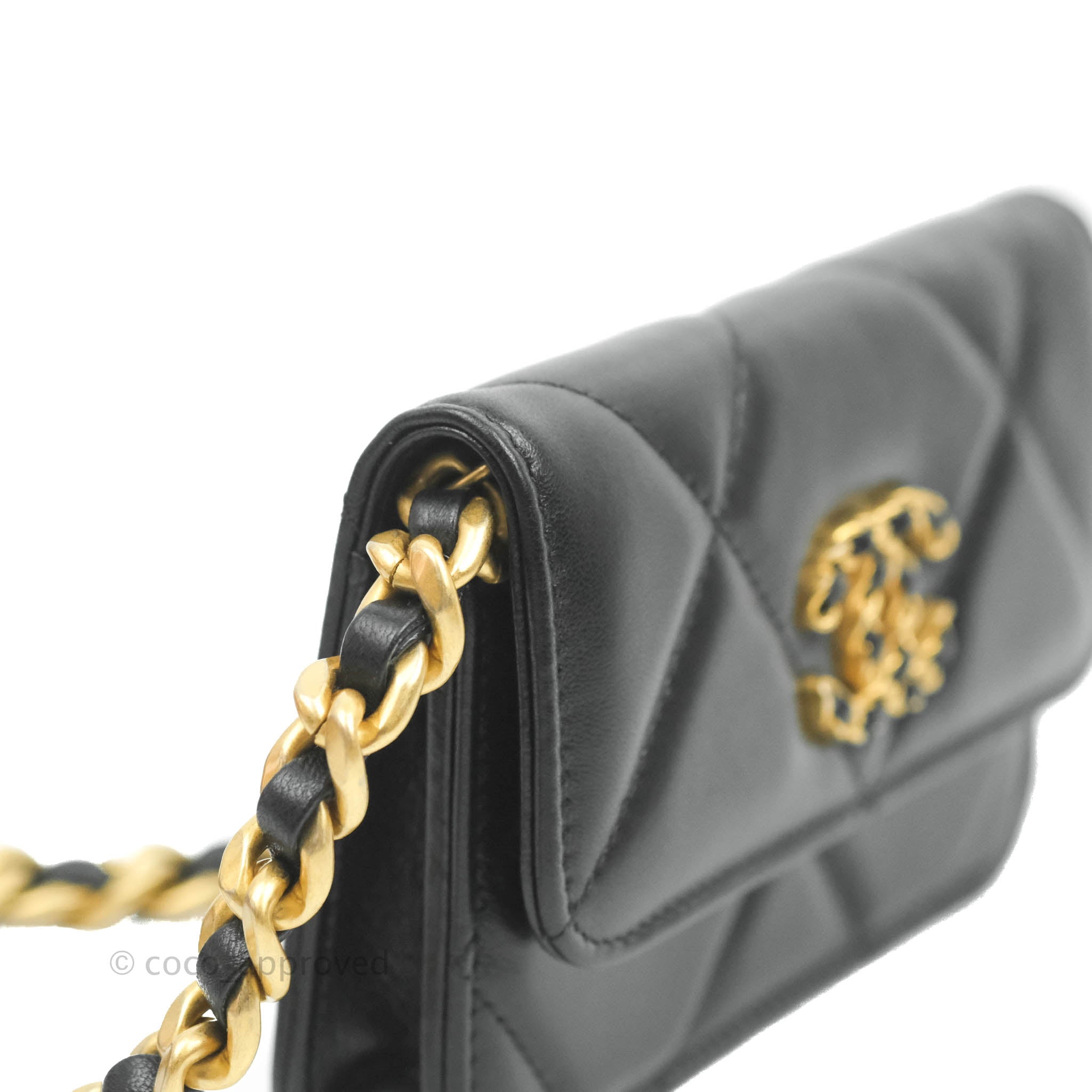 Chanel 19 Flap Bag with Chain - Black Leather Crossbody Clutch with Mixed Hardware | Luxury Evening Bag for Women, Perfect for Parties & Date Nights