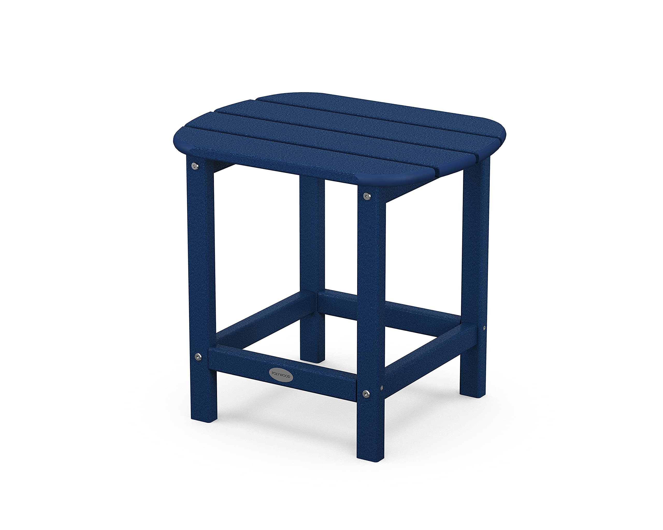POLYWOOD South Beach 18-Inch Navy Blue Outdoor Side Table - Perfect for Patio, Poolside & Garden Furniture