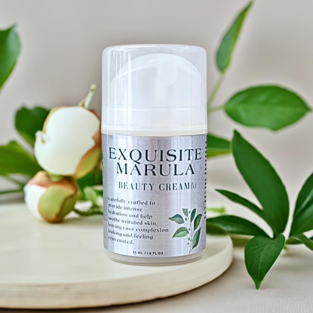 Premium Marula Oil Beauty Cream for Face & Body - Hydrating, Anti-Aging & Nourishing - Perfect for Dry Skin Care & Nighttime Moisturizing Routine
