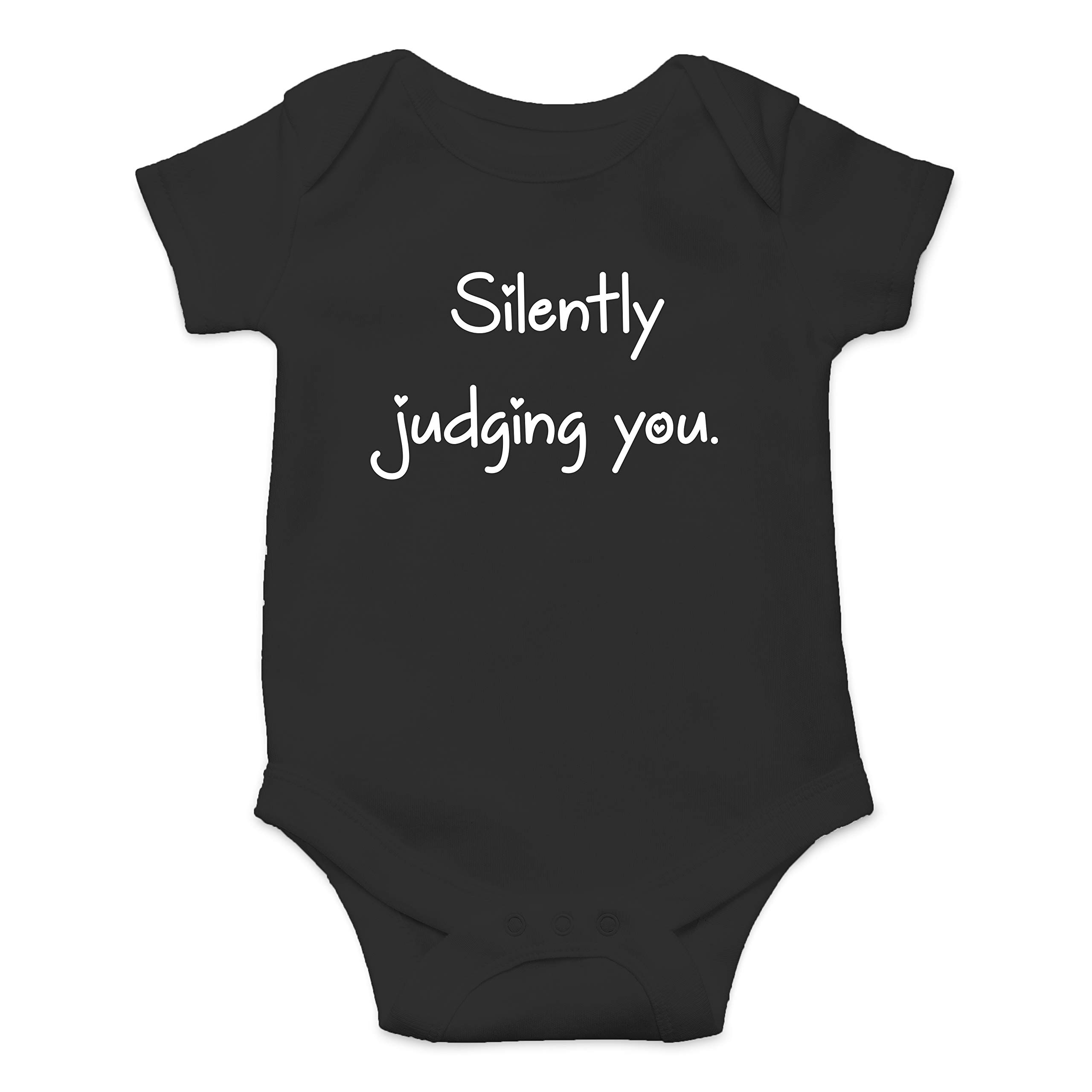 Funny Baby Bodysuit - Silently Judging You Newborn Outfit for Boys & Girls | Cute Infant Onesie for Playtime, Photo Shoots & Everyday Wear