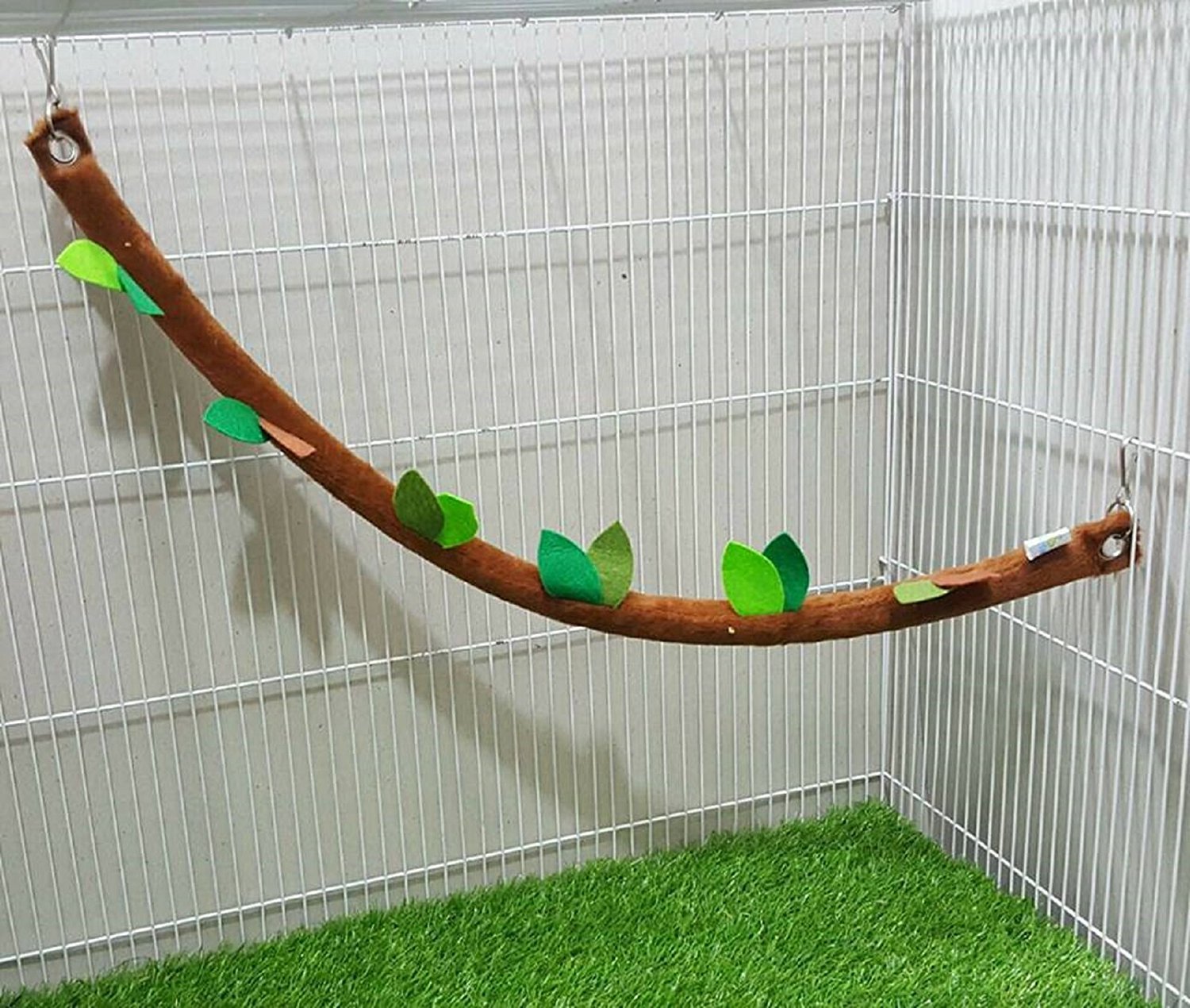 5-Piece Light Brown Small Pet Cage Set for Sugar Gliders, Hamsters, Marmosets, Squirrels & Chinchillas - Forest Pattern Design with 35g Snacks Included - Perfect for Small Animal Homes, Play Areas & Pet Enrichment Activities