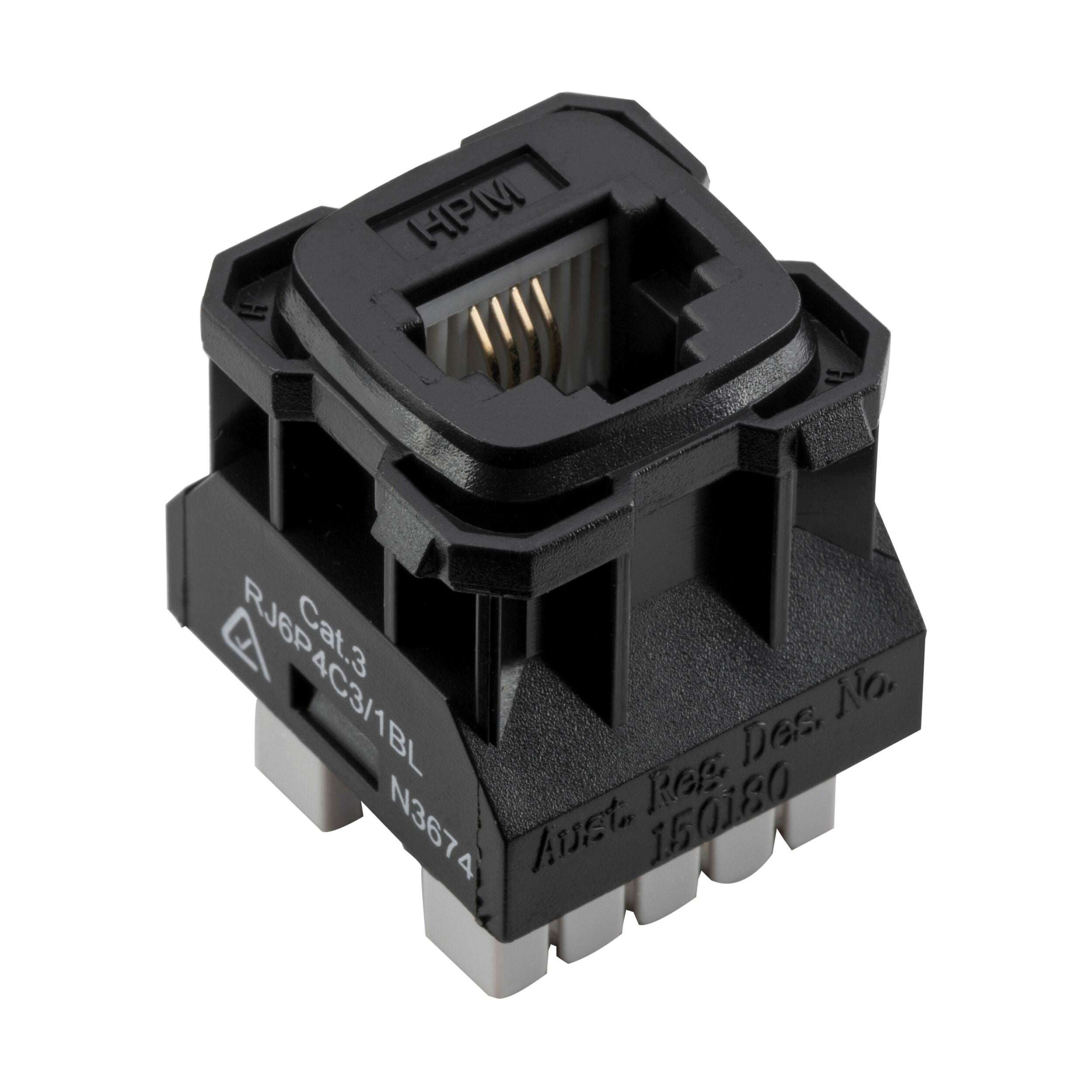 Black 5446 Component Phone Socket Mechanism - Durable Replacement Part for Phone Repairs & DIY Projects | Ideal for Home, Office & Repair Shops