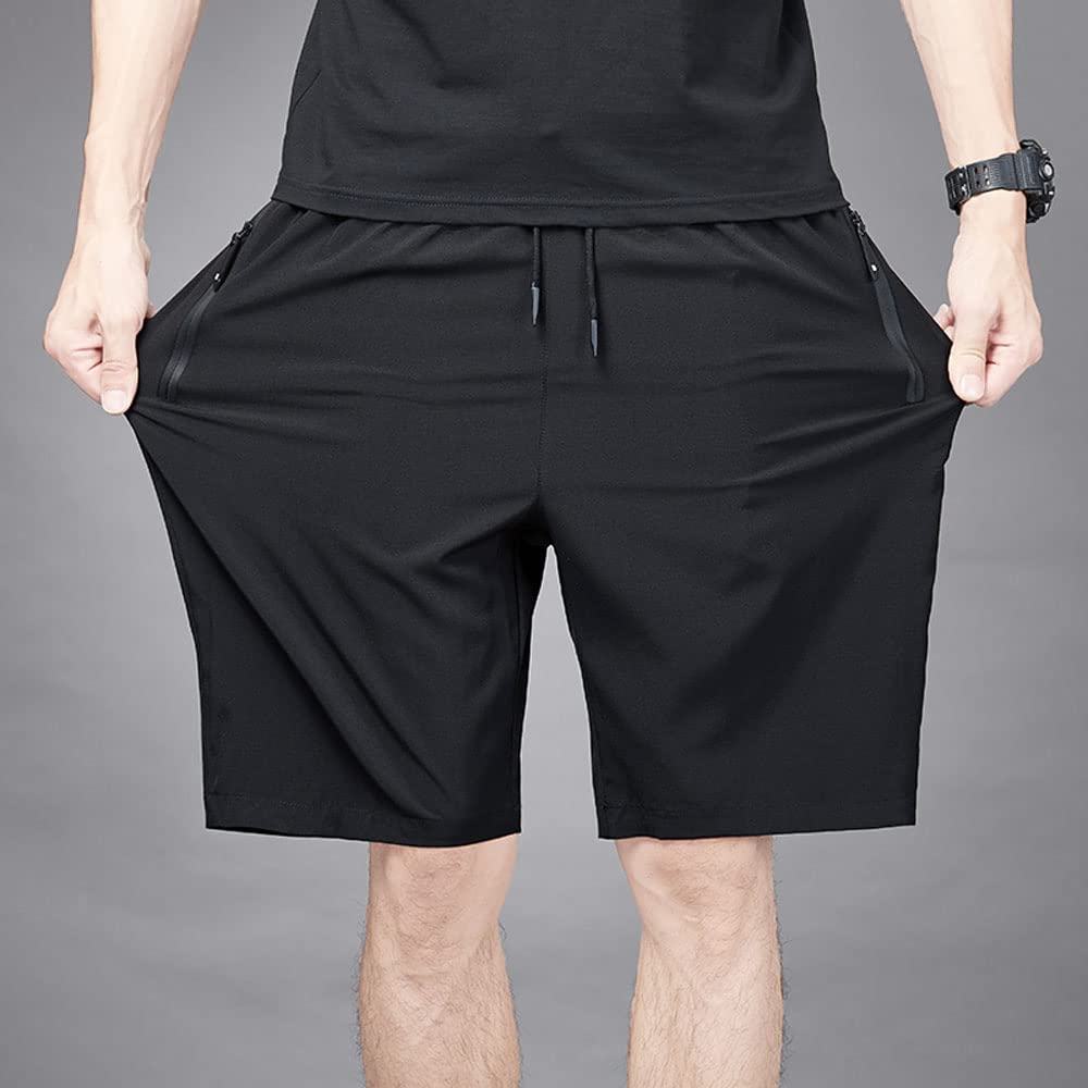 Boys' Quick Dry Lightweight Running Shorts with Zipper Pockets - Breathable Athletic Gym Shorts for Outdoor Sports, Jogging & Workouts