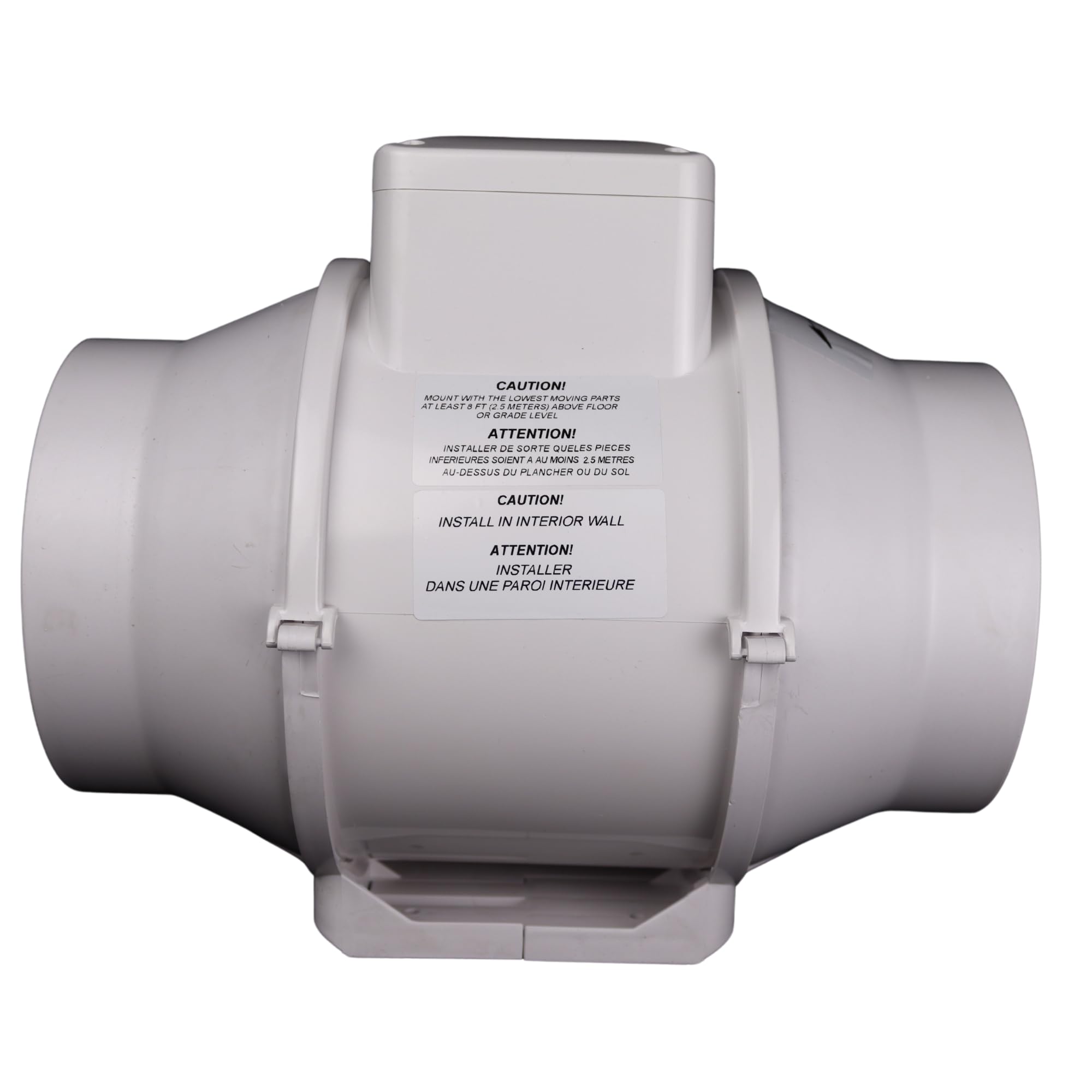 VENTS-US TT Silent 150 Mixed Flow Inline Duct Fan - High Static Pressure Ventilation up to 327 CFM for 6 Inch Ducts - Perfect for Home, Office & Commercial HVAC Systems