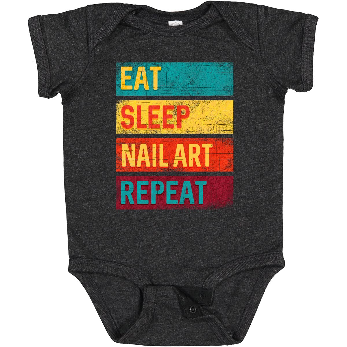 Inktastic Nail Tech Eat Sleep Nail Art Repeat Baby Bodysuit - Cute Graphic Onesie for Infants & Toddlers - Perfect Gift for Nail Artists & Salon Lovers