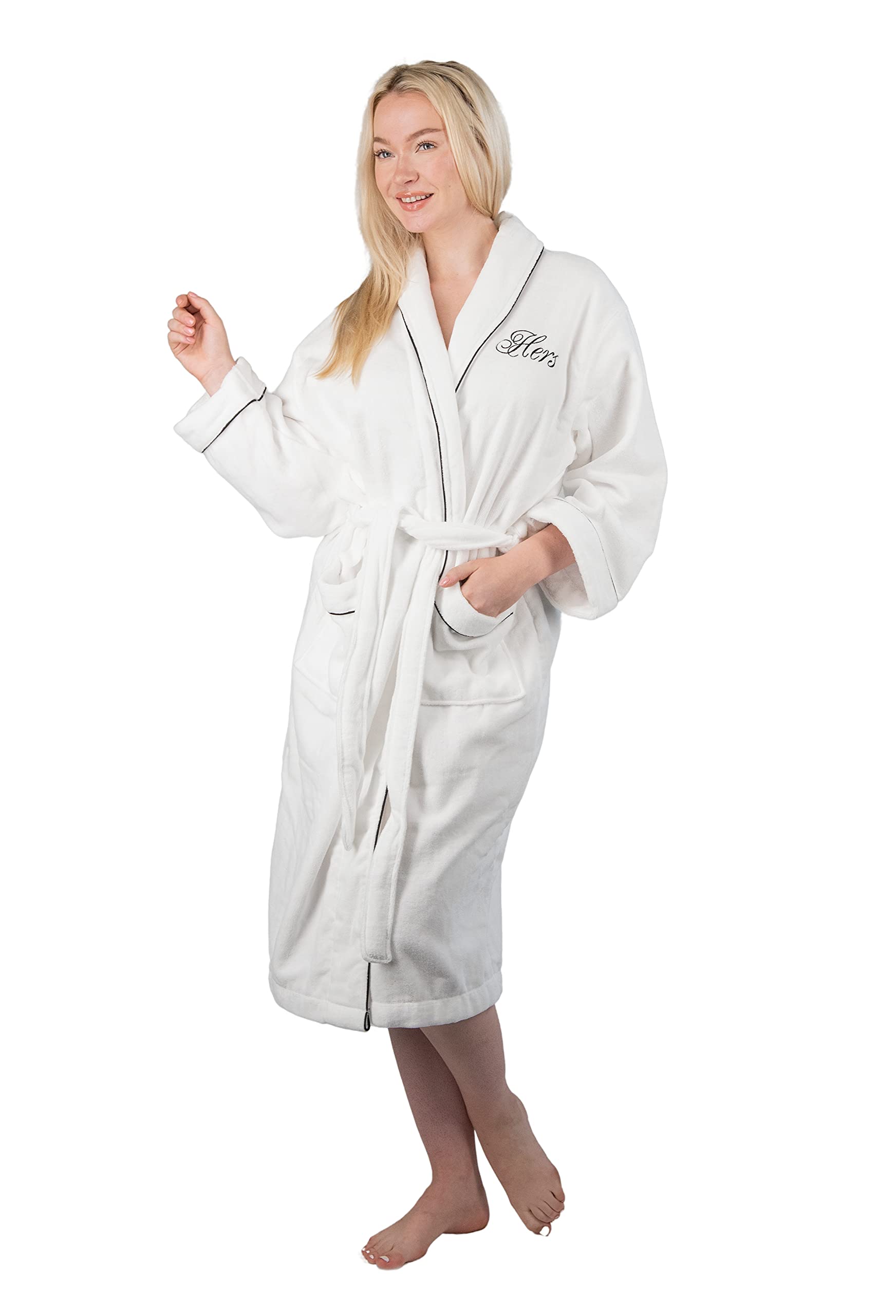 His and Hers Robes Gift Set - 2 Pack Soft Velour Bathrobes for Couples with Gift Box | Perfect for Anniversaries, Valentine's Day & Spa Nights at Home