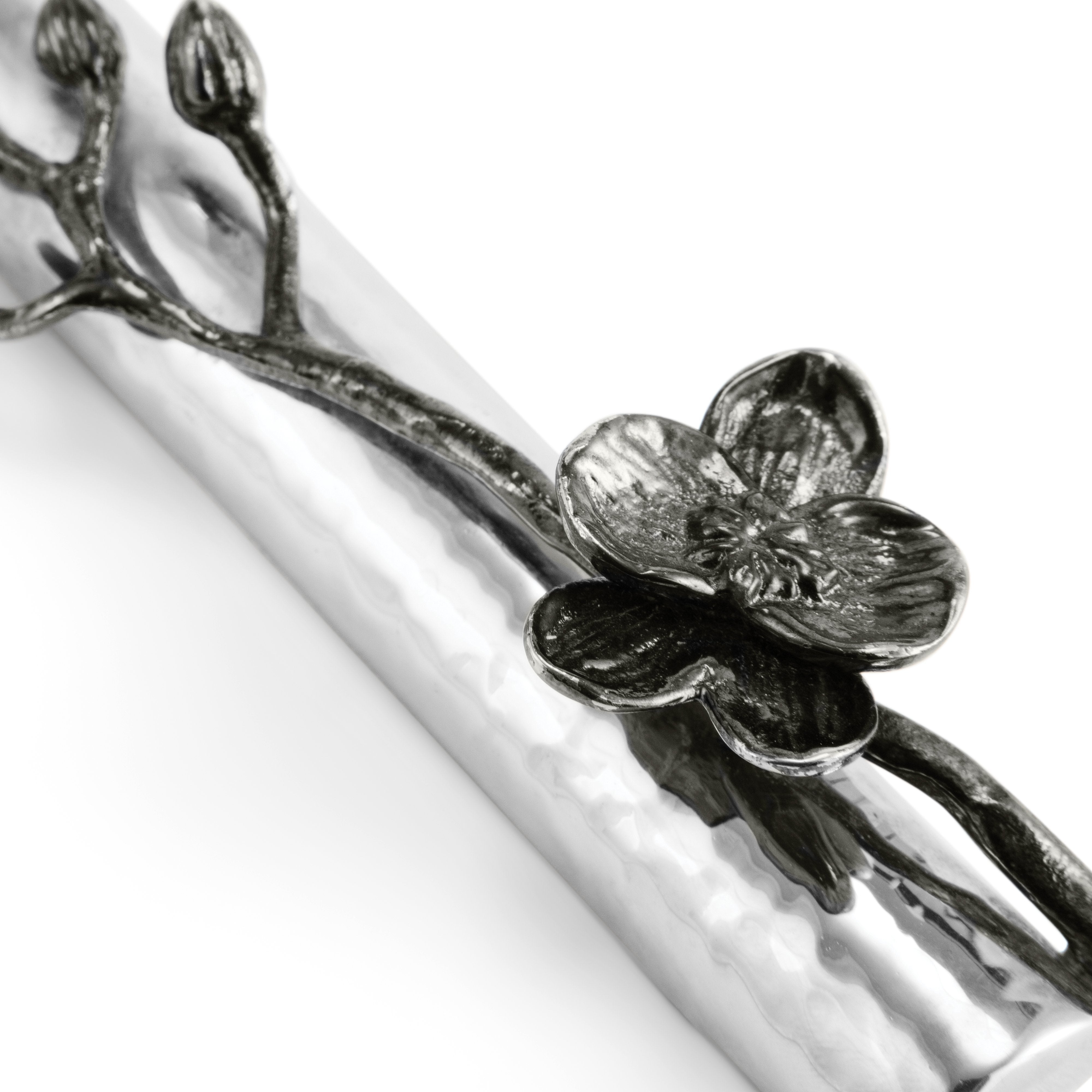 Black Orchid Mezuzah - Elegant Jewish Door Blessing Scroll Case for Home Protection & Spiritual Decor - Perfect for Housewarming Gifts & Jewish Holidays