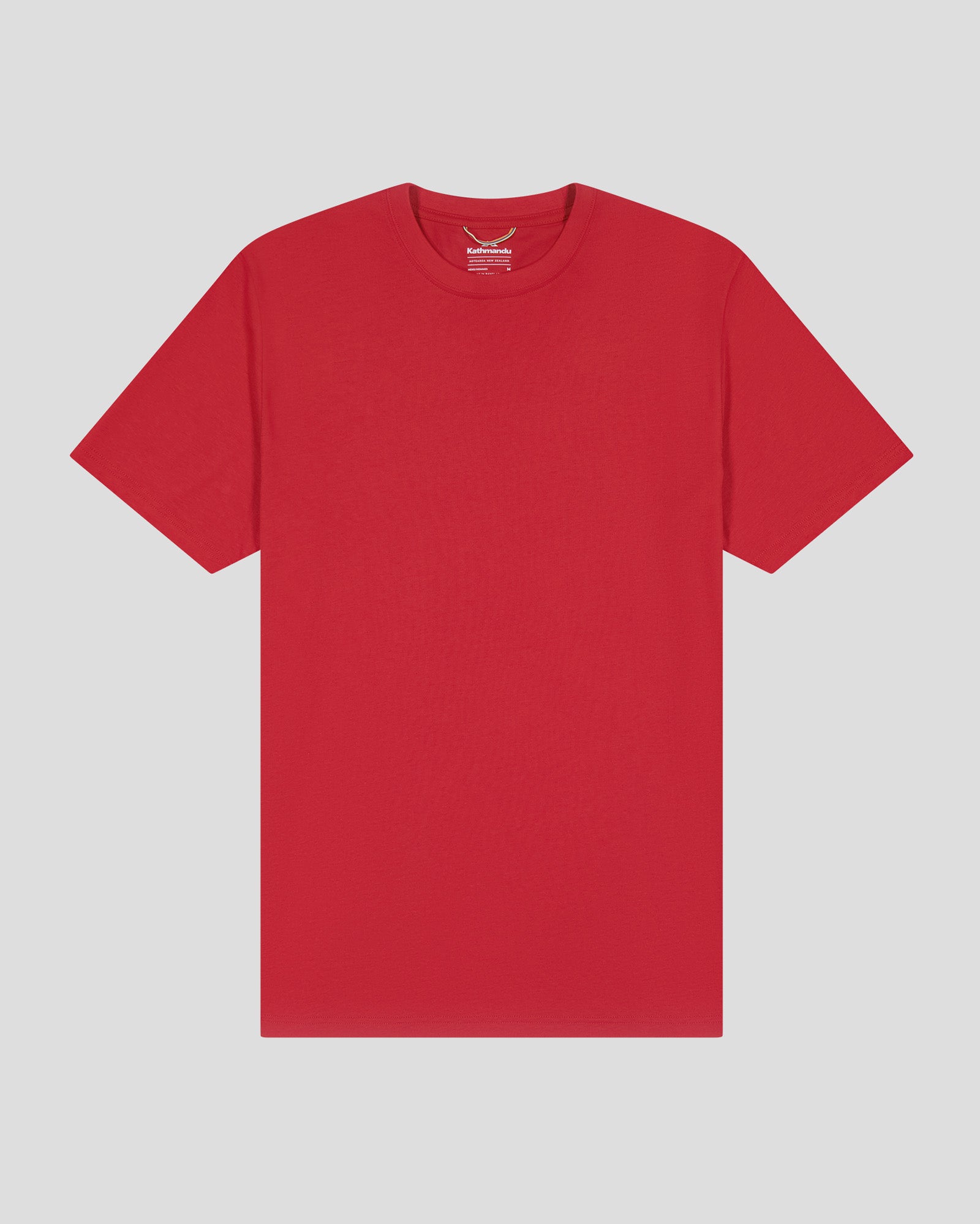 Men's Solid Organic Cotton T-Shirt - Classic Red | Soft & Breathable Casual Tee for Everyday Wear & Outdoor Activities