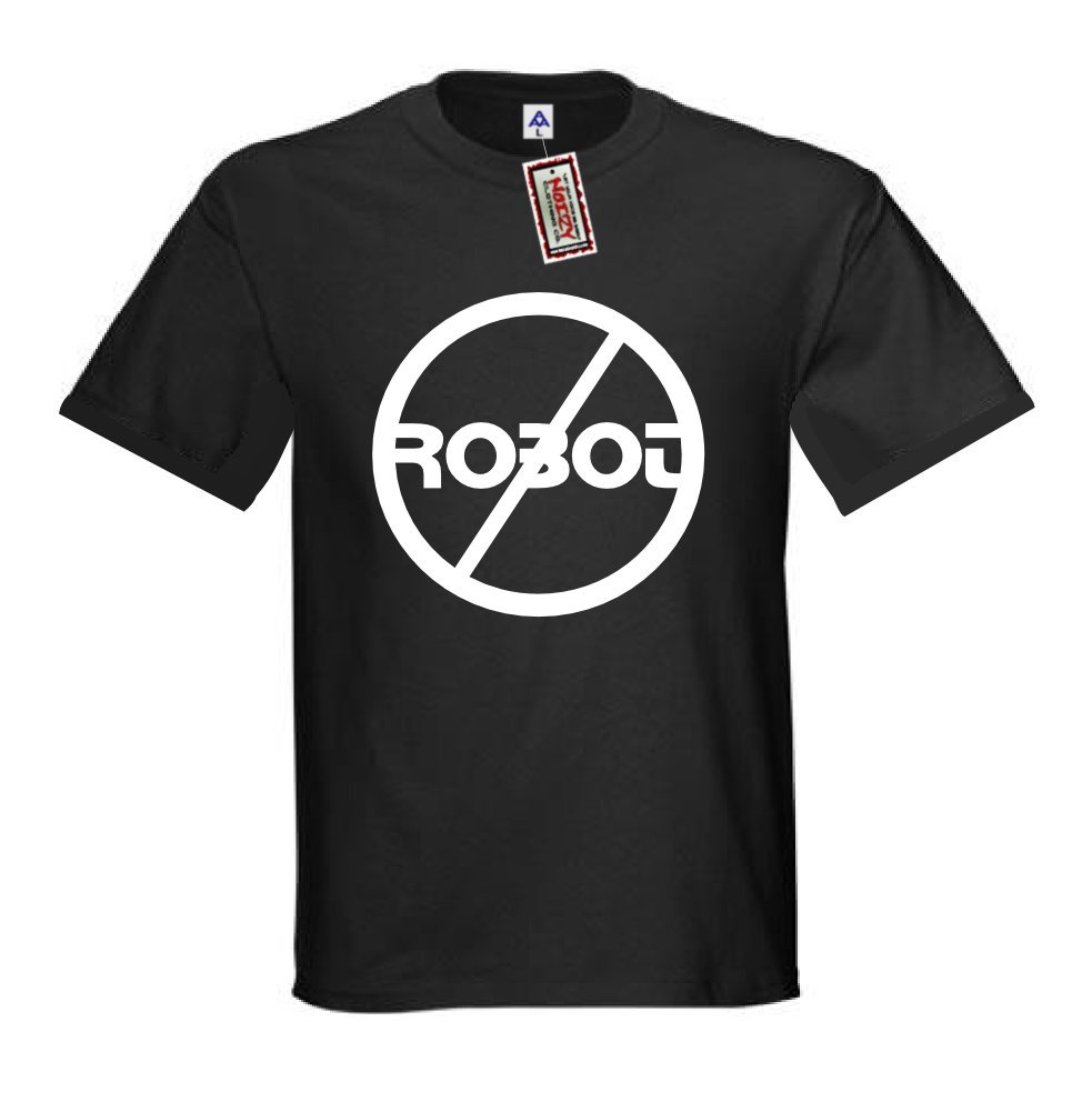 Christian T-Shirt 'I Am Not A Robot' - Black Religious Graphic Tee for Men & Women (Medium) - Perfect for Church, Bible Study & Faith-Based Events