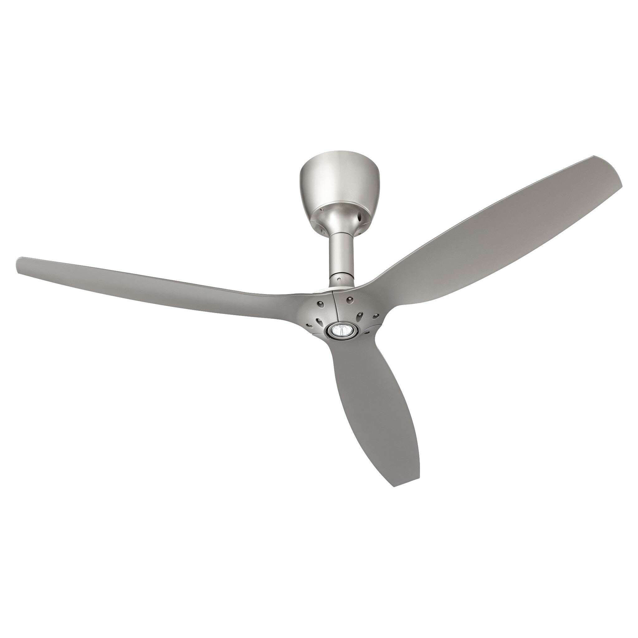 Oxygen ALPHA 3 105 024 60 Inch Ceiling Fan with LED Light in Satin Nickel Finish - Blades Sold Separately - Perfect for Living Room, Bedroom, and Outdoor Patio Cooling