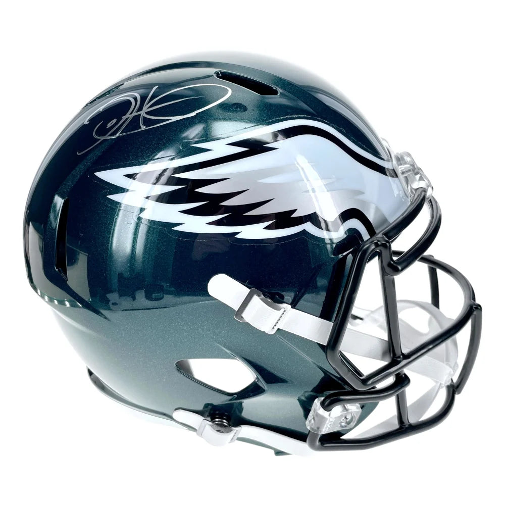 Jalen Hurts Autographed Philadelphia Eagles Speed Helmet with JSA COA - Official NFL Signed Football Collectible for Eagles Fans & Sports Memorabilia Enthusiasts - Perfect for Display, Gifts, and Game Room Decor