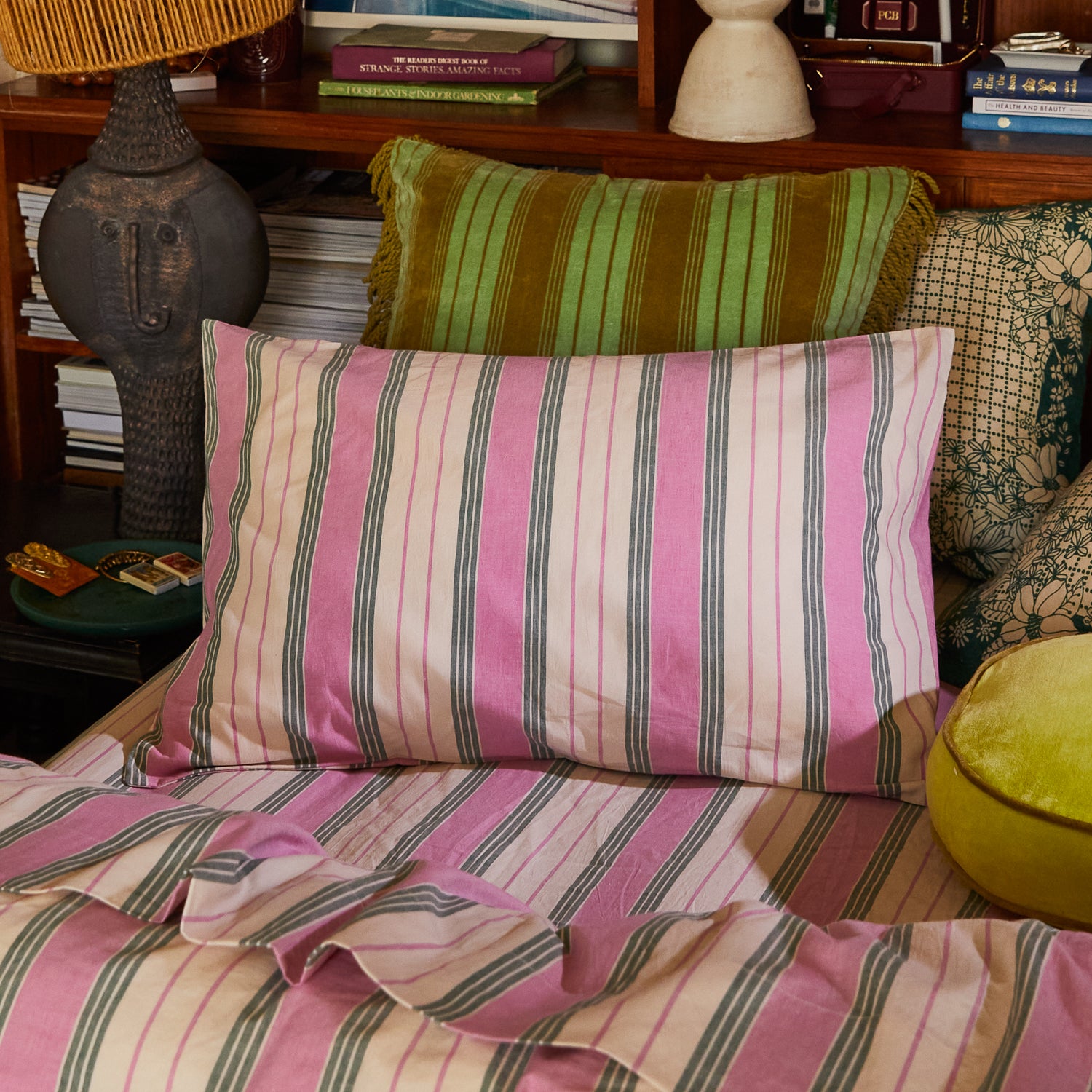 Brigitte Cotton Pillowcase Set - Soft & Breathable 100% Cotton Pillow Covers, Fuchsia Pink (2 Pack) - Perfect for Bedroom, Hotel, Travel & Home Decor