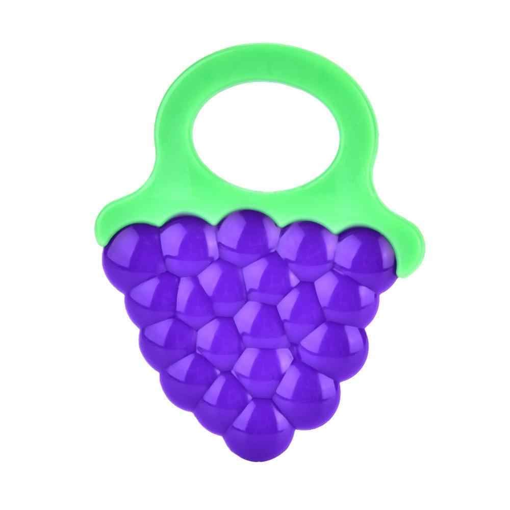 BPA-Free Silicone Baby Teether & U-Shape Toothbrush - Soft & Safe Oral Care for Infants 6+ Months (Blue Grapes Design) - Perfect for Soothing Teething Pain & Early Dental Hygiene