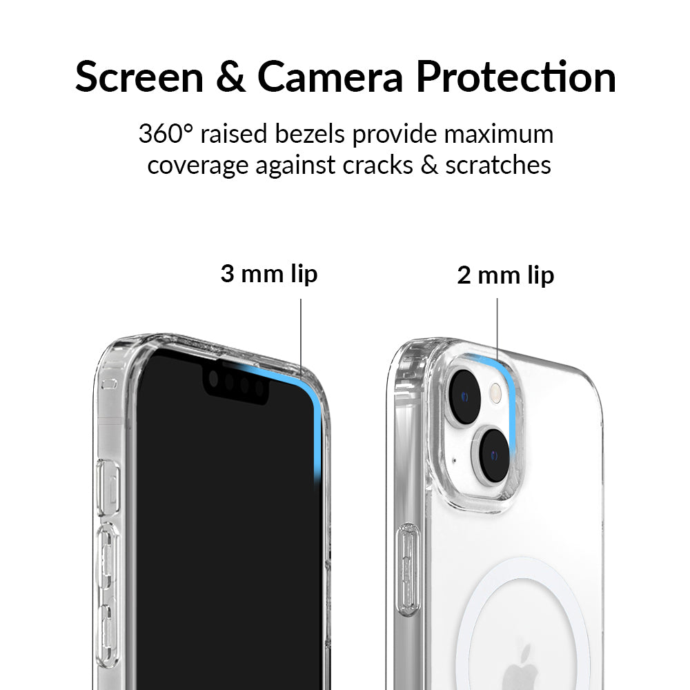 Ultra-Thin Clear MagSafe iPhone Case - Compatible with iPhone 15/14/13/12 Series - Shockproof & Scratch Resistant - Perfect for Everyday Use, Travel & Wireless Charging