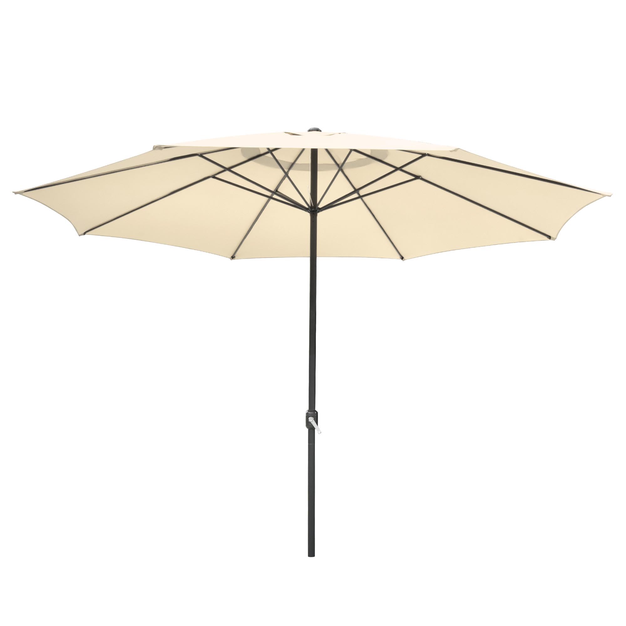 Yescom XL 13Ft Heavy Duty Aluminum Patio Umbrella with 8 Ribs & Rope Pulley System - Outdoor Garden, Deck, Beach, Poolside Furniture for Shade & Relaxation