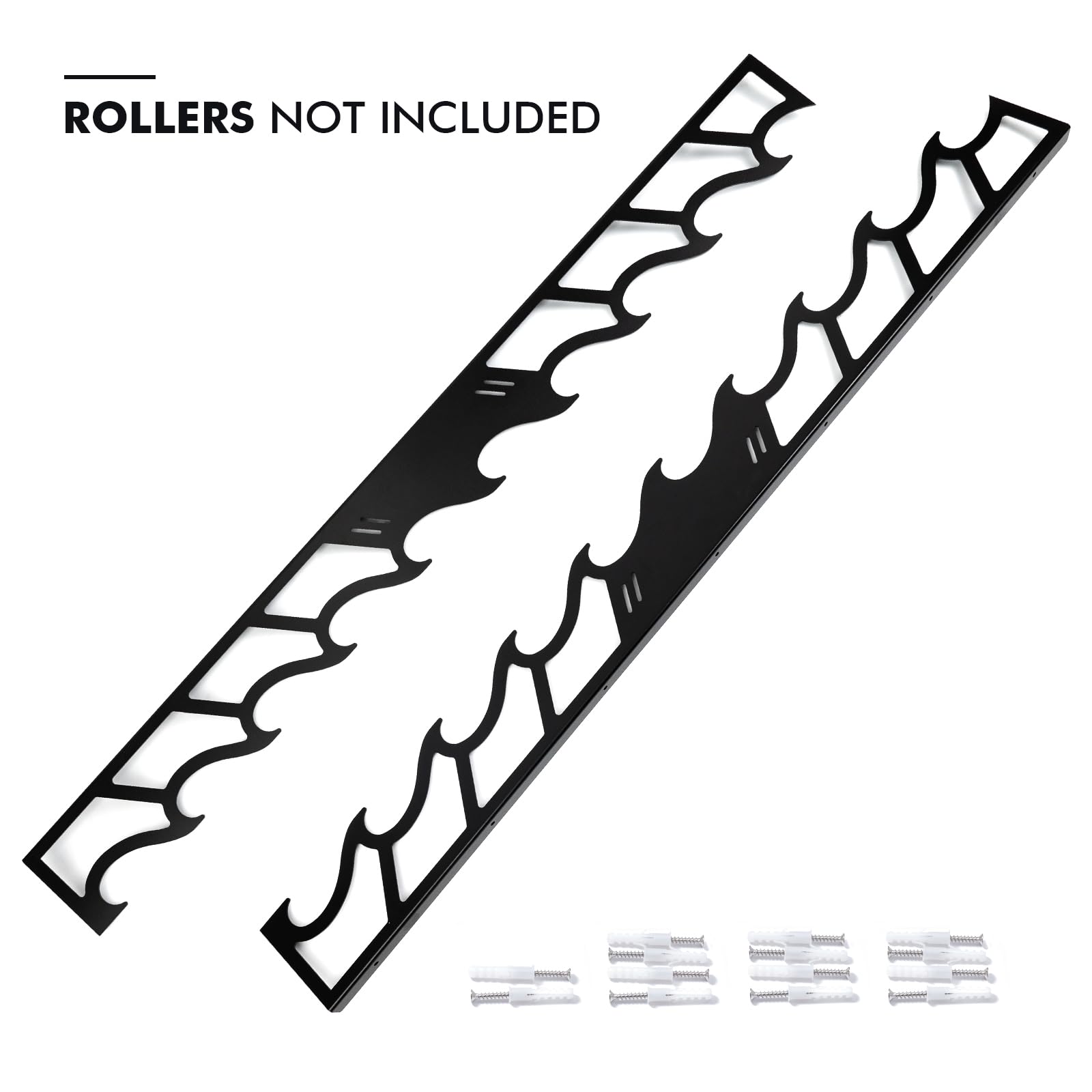 FOSHIO Wall Mounted Vinyl Roll Holder - Heavy Duty Metal Rack for 10 Rolls of Vinyl, Transfer Paper, Wallpaper & Window Film (Rolls Not Included) - Perfect for Craft Rooms, Sign Shops & Home DIY Projects