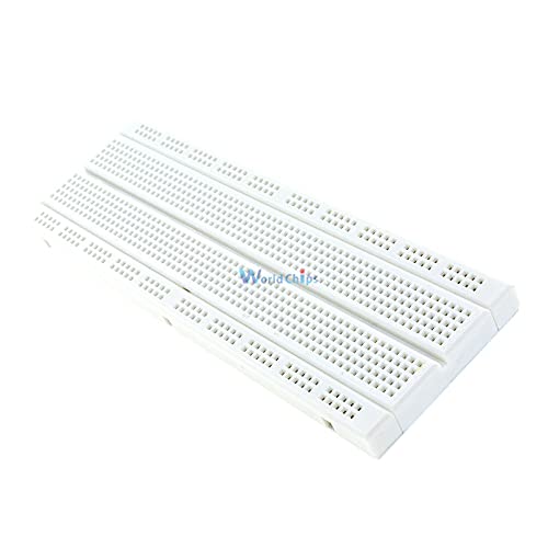 830-Point Solderless Breadboard - MB-102 White PCB for Arduino, Raspberry Pi, ESP32 | Perfect for Prototyping, Circuit Testing & DIY Electronics Projects | Starter Kit for Beginners & Engineers