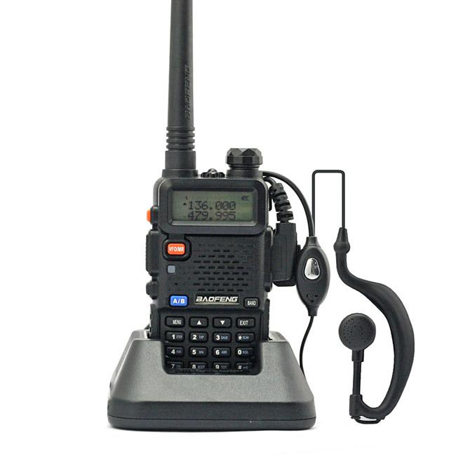 Baofeng UV-5R Dual Band Two-Way Radio with Extra Speaker Mic - Long Range Walkie Talkie for Outdoor Adventures, Hiking, Camping & Emergency Communication
