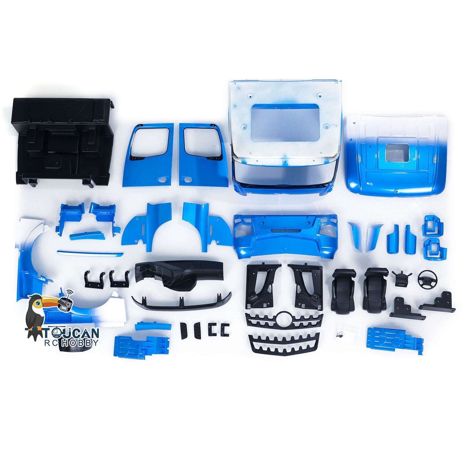 1/14 Scale Plastic Painted Cabin Body Shell Set for 6x6 RC Tractor Truck | Compatible with 6X4 Electric Radio Controlled Vehicles | Hobby Model K3363 Kit | Perfect for Off-Road Racing and DIY RC Car Projects