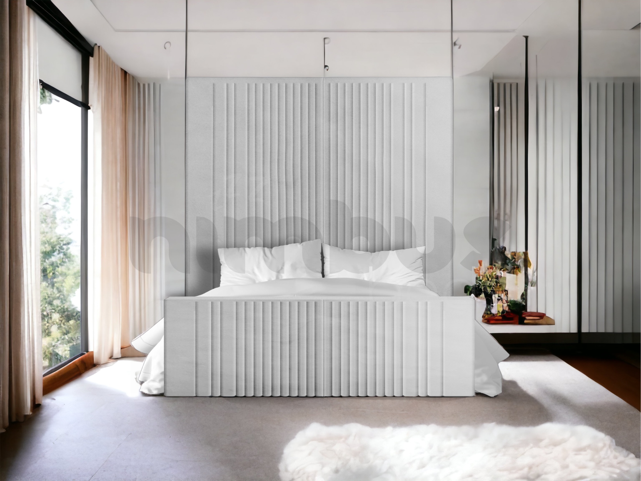 Atlanta Bed Frame - Queen Size Platform Bed with Headboard, Sturdy Metal Frame for Modern Bedrooms | Perfect for Master Bedrooms, Guest Rooms & Apartments