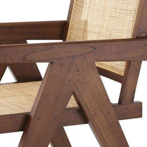 Handmade Designer A-Shaped Pierre Jeanneret 1955 Cane Office Chair - Mid-Century Modern Furniture for Home Office, Living Room & Workspace