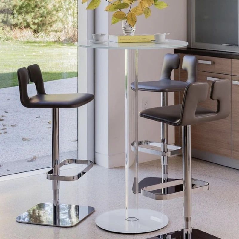 Swivel Bar Stool for Kitchen Island - Adjustable Height Counter Stool with Padded Seat - Perfect for Breakfast Nook, Home Bar & Dining Room Decor
