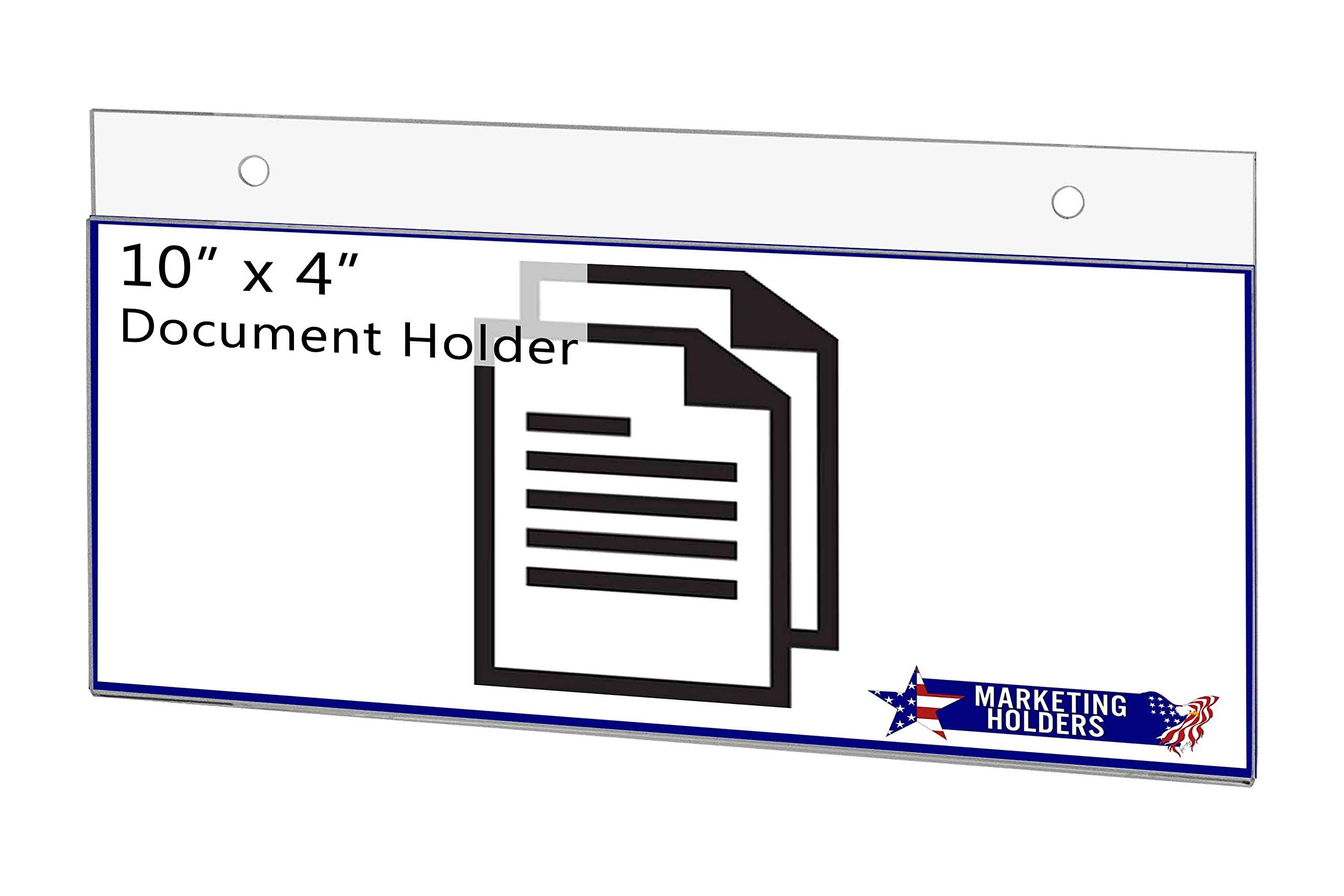 12 Pack Clear Acrylic Wall Mount Sign Holders for 10