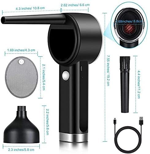 Electric Air Blower for Keyboard Cleaning - Cordless Compressed Air Duster for PC, Laptop, Electronics - Perfect for Home Office, Gaming Setup & Computer Maintenance