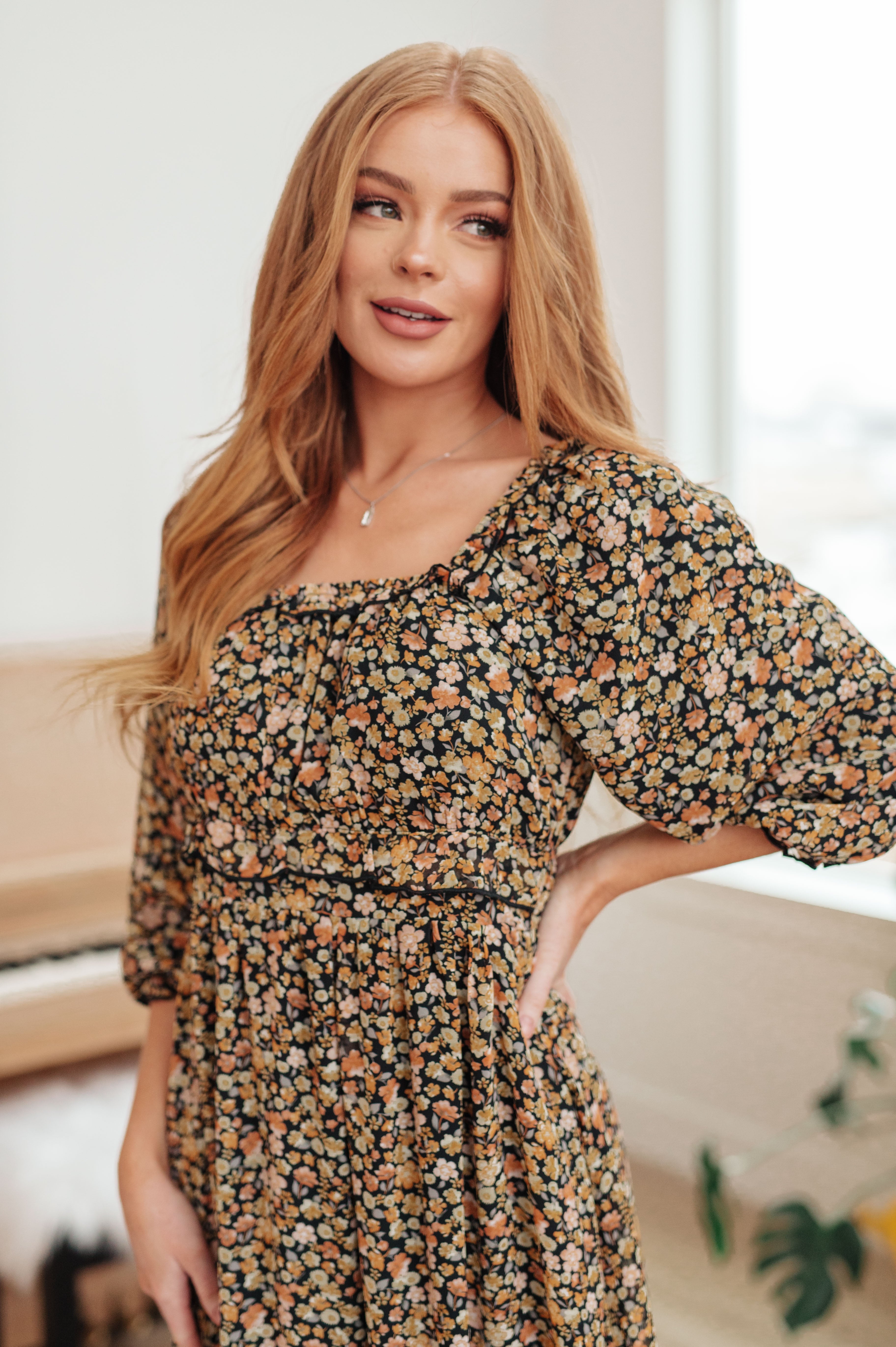 Floral Maxi Dress for Women - Elegant Long Summer Dress with Floral Print, Perfect for Beach Vacations, Weddings & Date Nights