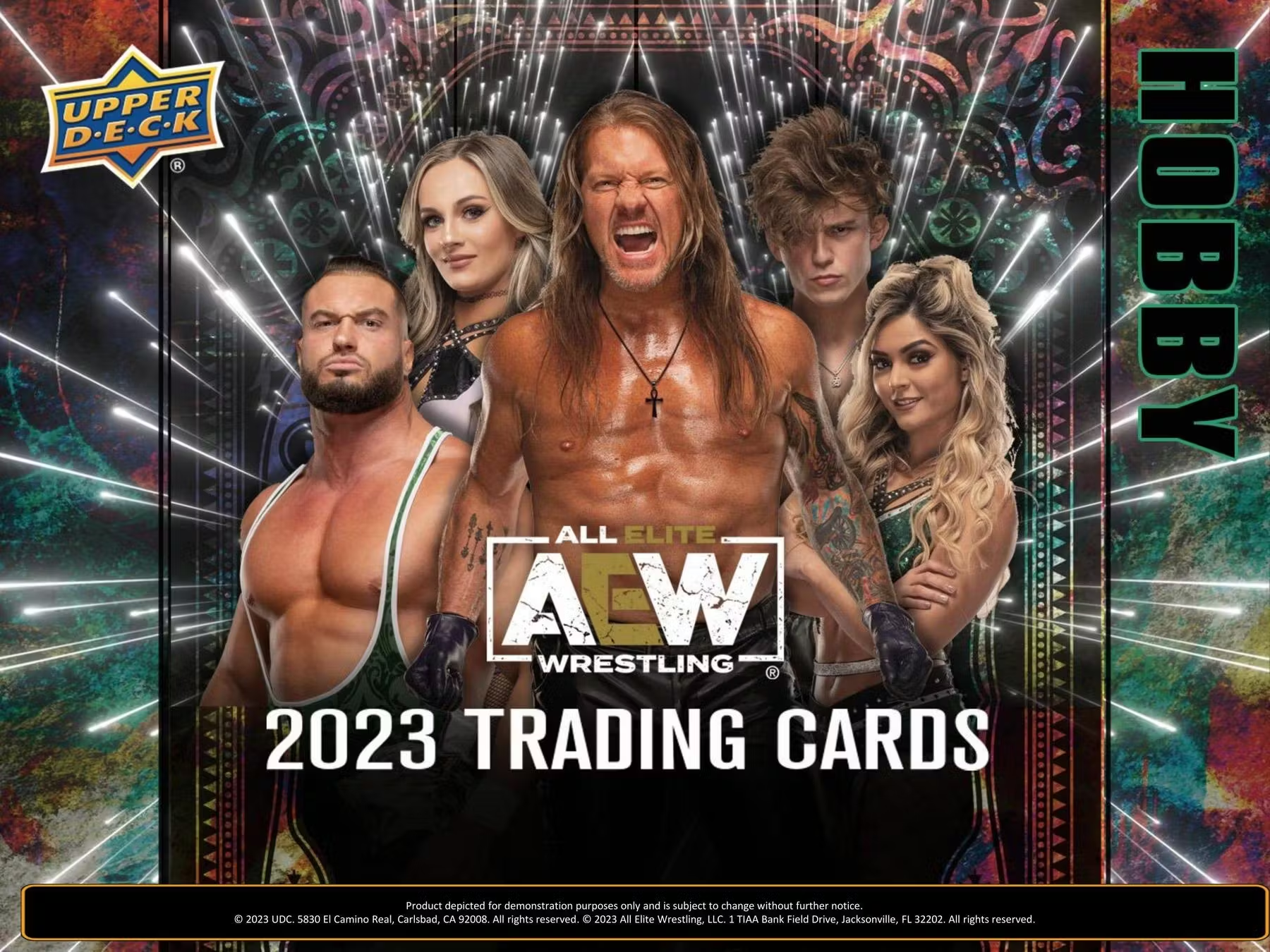 2023 Upper Deck AEW Wrestling Elite Hobby Box - 24 Packs with Autographs & Memorabilia Cards - Collectible Trading Cards for Wrestling Fans - Perfect for Collectors, Gifts, and Tournaments