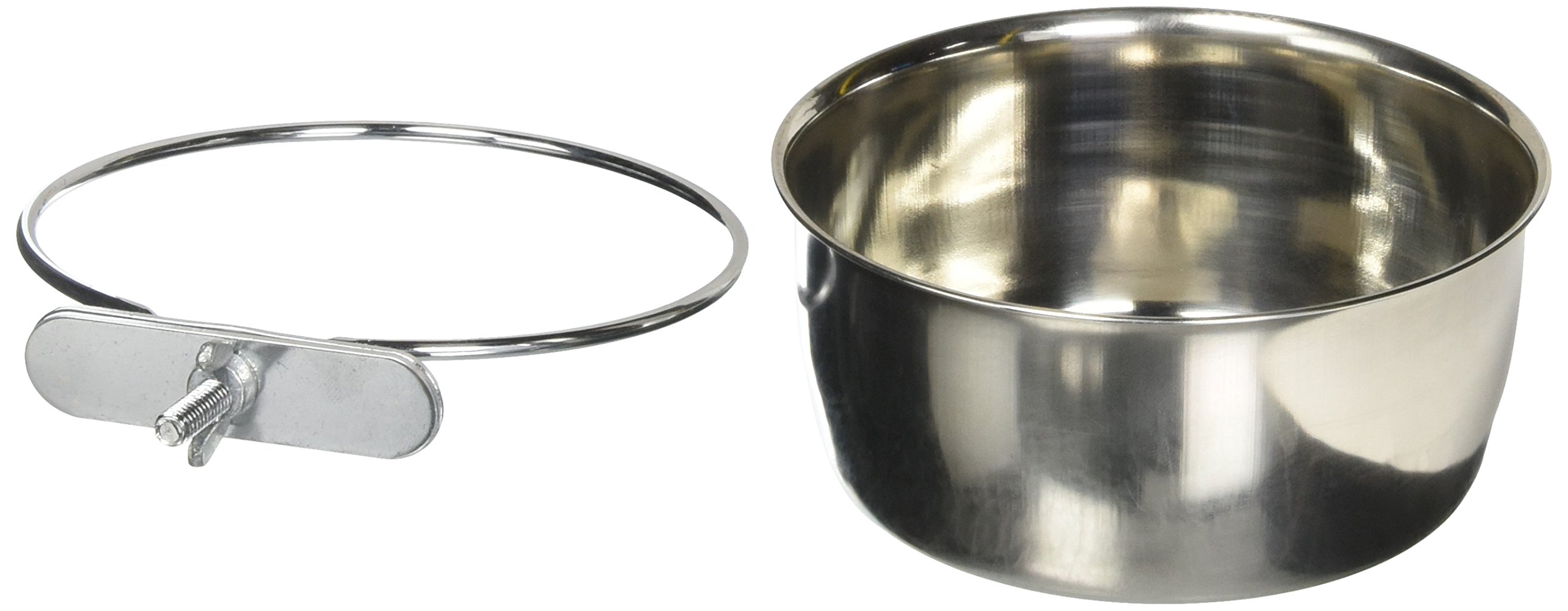 Prevue Pet Products 20 Oz Coop Cup - Heavy Duty Stainless Steel Poultry Waterer for Chickens, Ducks & Birds - Easy Bolt-On Design for Coops, Cages & Aviaries - Perfect for Backyard Farms & Poultry Keeping