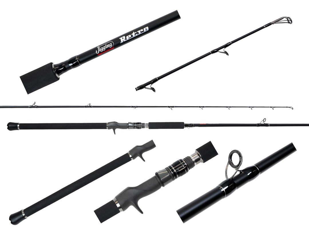 Jigging World Retro Casting Rods - High Performance Fishing Rod for Saltwater & Freshwater - Perfect for Bass, Trout, and Walleye Fishing - Ideal for Shore, Boat, and Kayak Anglers