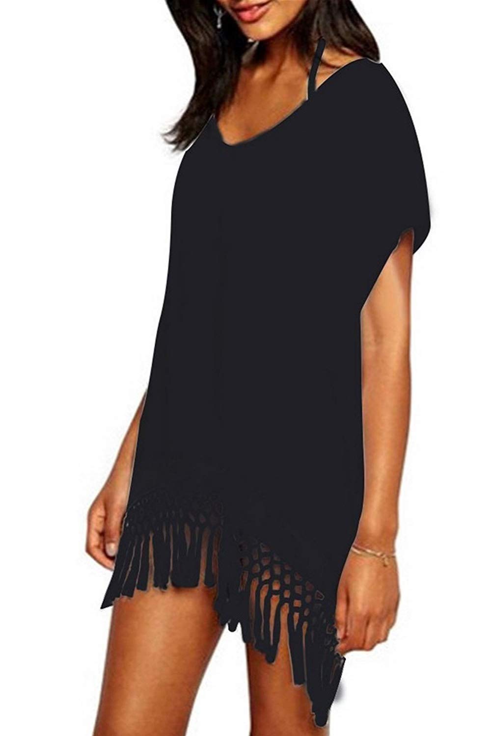 Women's Solid Color Oversized Swimsuit Cover Up - Beach Dress Bathing Suit for Swimming, Pool Party & Vacation | Lightweight Summer Beachwear for Women