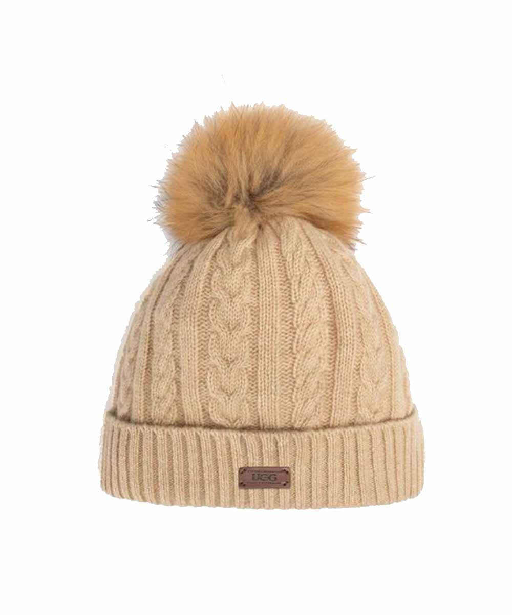 Luxury Cashmere UGG Beanie Hat for Women & Men - Soft Winter Warm Knit Hat for Cold Weather - Perfect for Skiing, Snowboarding & Outdoor Activities
