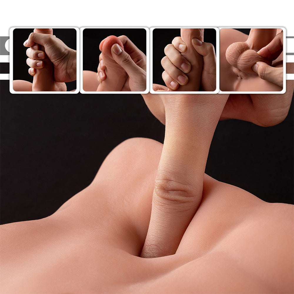 Realistic Male Sex Doll with Thrusting Vibrating Dildo & Anal Opening - Lifelike Adult Toy for Women & Couples - Perfect for Solo Pleasure, Roleplay & Spicing Up Relationships