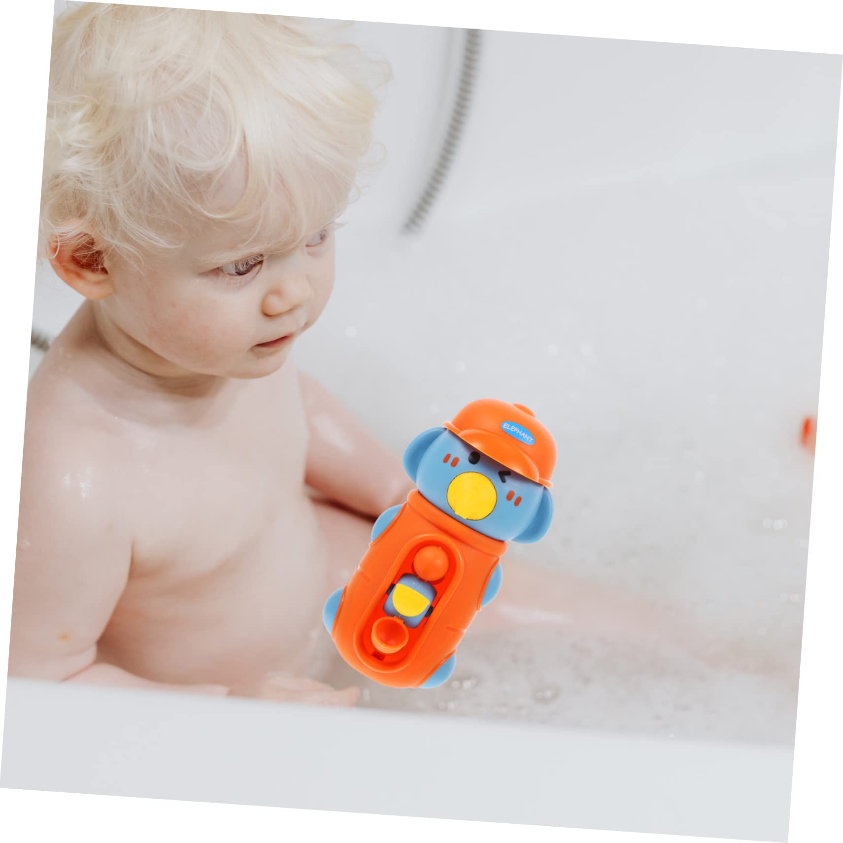 HEMOTON Rotatable Elephant Bath Toy for Kids - Fun Water Play Plastic Tub Toys for Toddlers & Babies - Perfect for Bathtime, Pool, and Beach Play