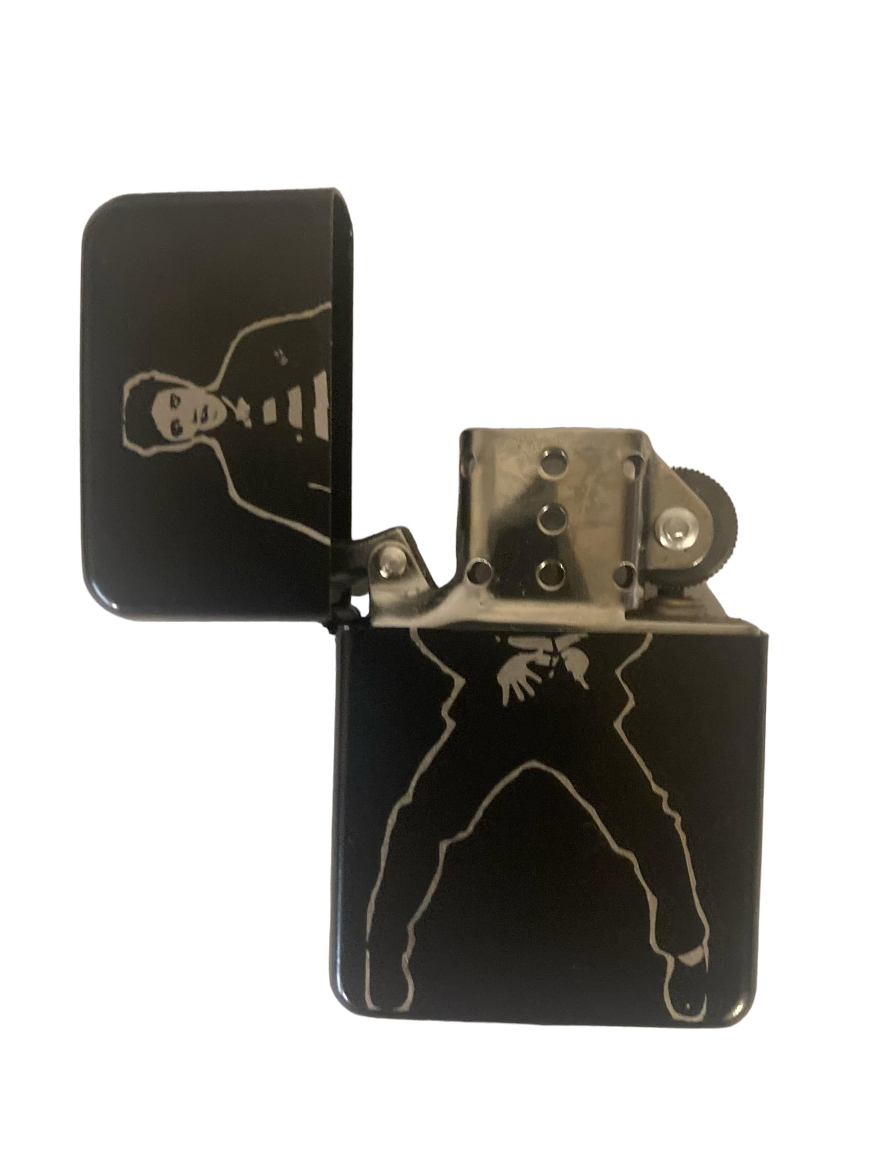 Elvis Engraved Black Matte Lighter with Case - Perfect for Collectors, Gifts & Everyday Carry (EDC)
