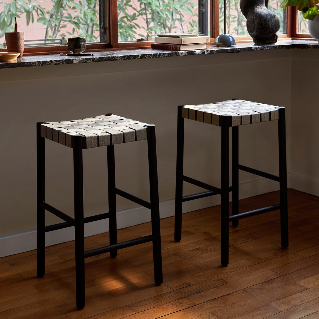 Betty TK7 Counter Chair - Modern Bar Stool for Kitchen Island, Breakfast Nook & Home Bar - Adjustable Height & Comfortable Back Support
