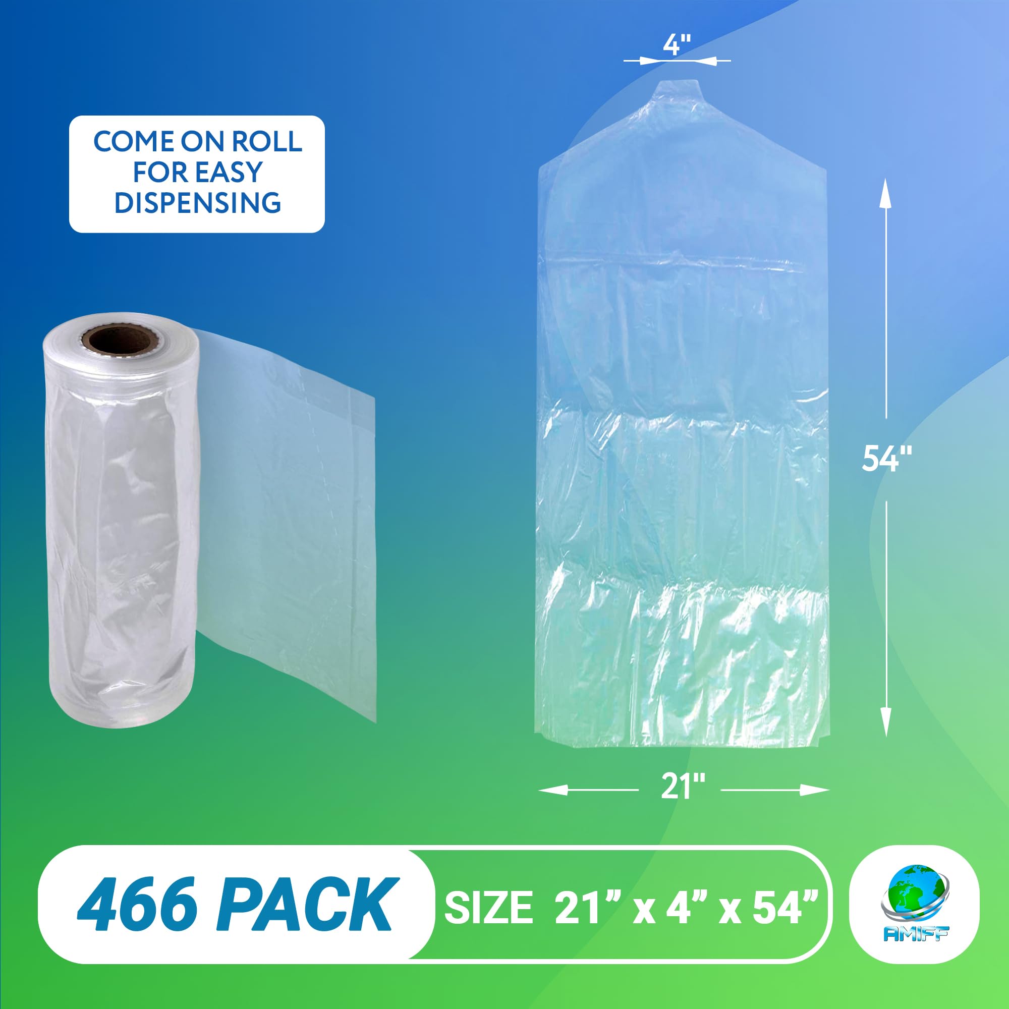 466 Clear Plastic Garment Bags for Hanging Clothes - 21