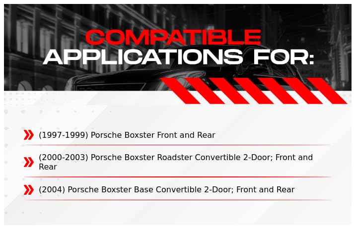 R1 Concepts Complete Front & Rear Brake Kit with Ceramic Pads & Rotors - Compatible with 1997-2004 Porsche Boxster | High-Performance Braking for Sports Cars & Daily Driving