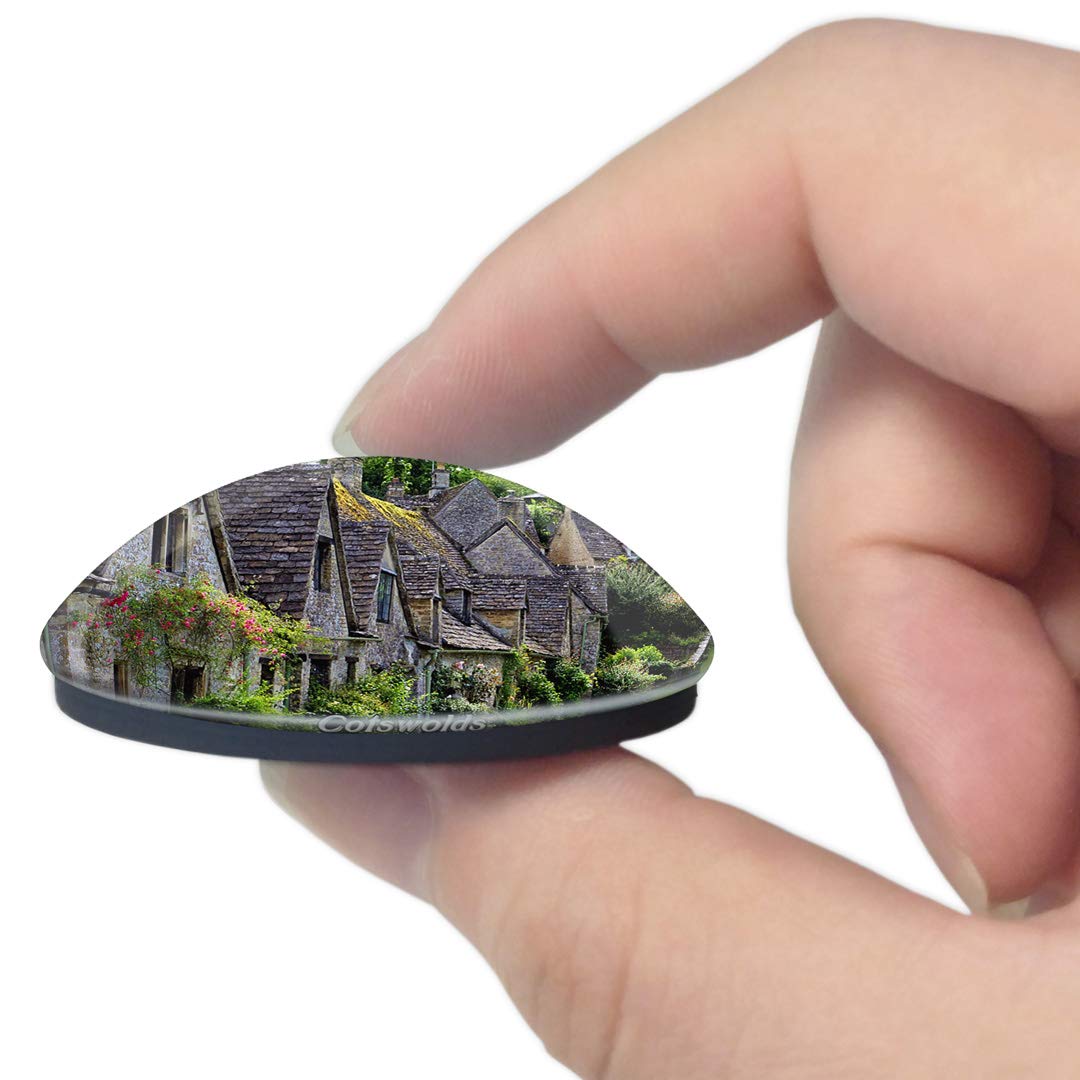 UK England Cotswolds Countryside Village 3D Fridge Magnet - Crystal Glass Whiteboard Refrigerator Magnet Souvenir Gift for Travel Lovers | Perfect for Home, Office & Travel Memories