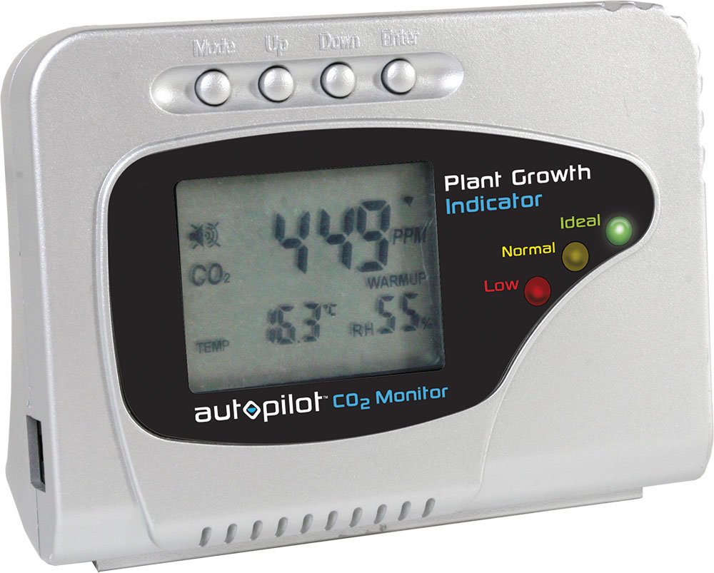 Hydrofarm Autopilot APCEM Desktop CO2 Monitor - Indoor Air Quality Meter for Grow Rooms, Greenhouses & Home Offices | Accurate CO2 Level Detection for Plants & Indoor Spaces