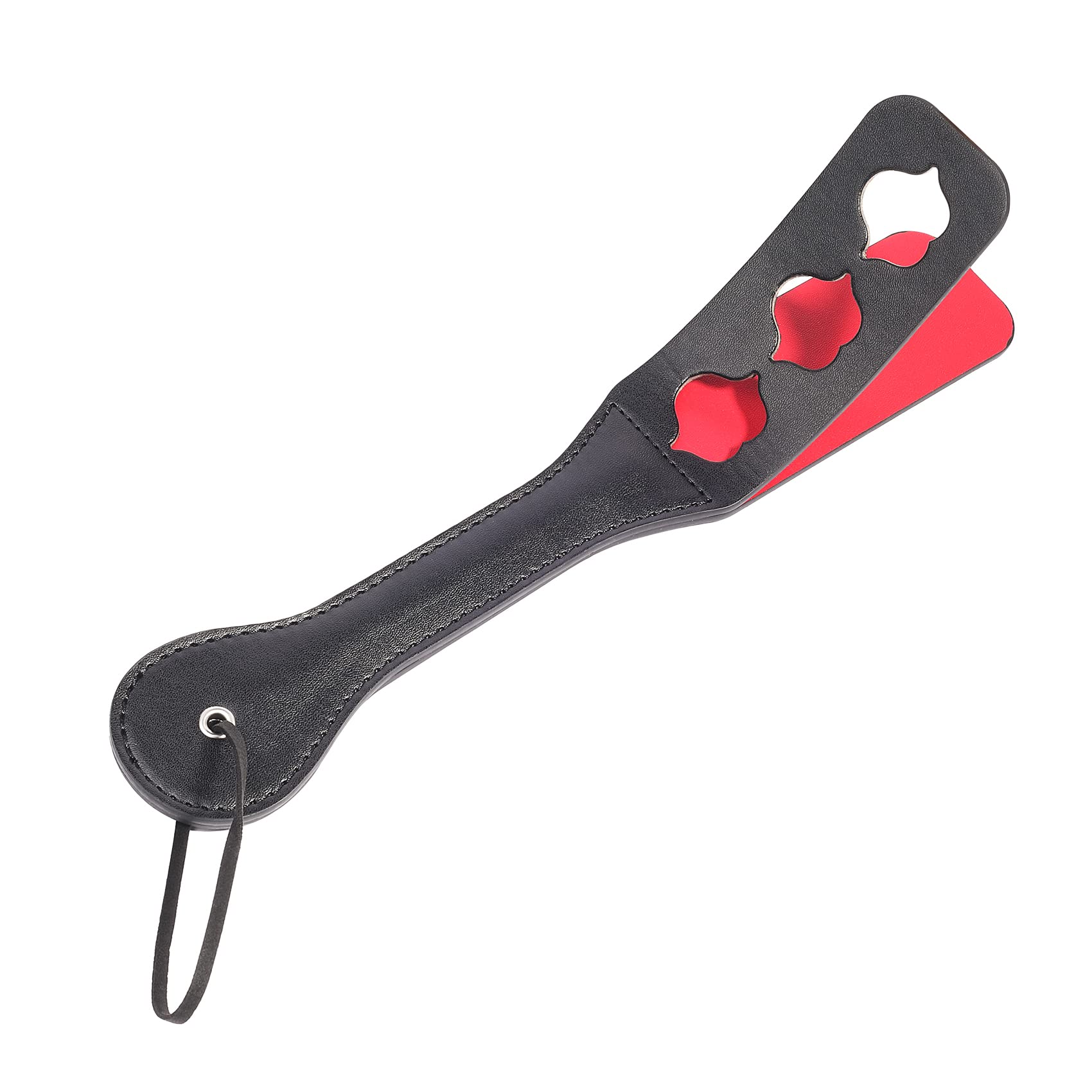 12.8 Inch Faux Leather Spanking Paddle for BDSM & Adult Play - Sexy Lips Design for Couples & Sensual Exploration - Perfect for Roleplay, Foreplay & Intimate Bonding