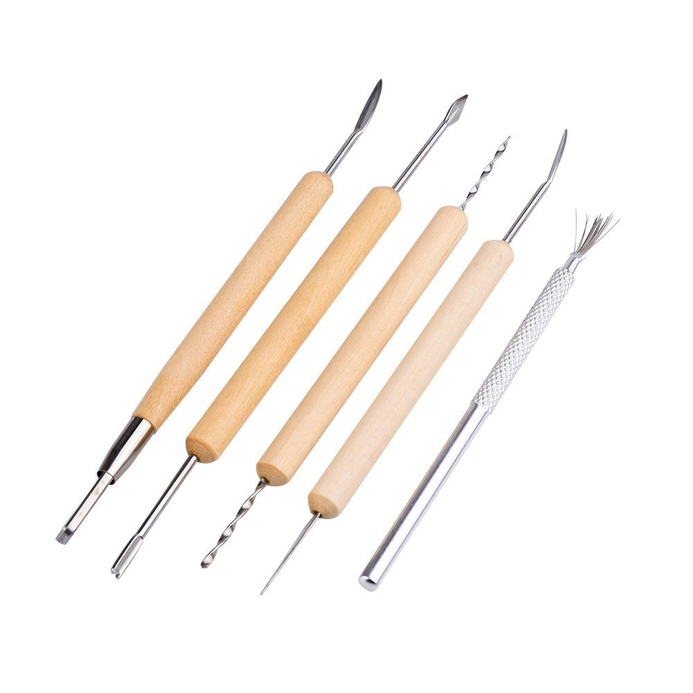 11-Piece Wooden Handle DIY Sculpting Knife Set - Clay Pottery Carving Tools for Modeling, Wood Sculpting & Art Projects - Perfect for Ceramics, Polymer Clay & Woodworking Crafts