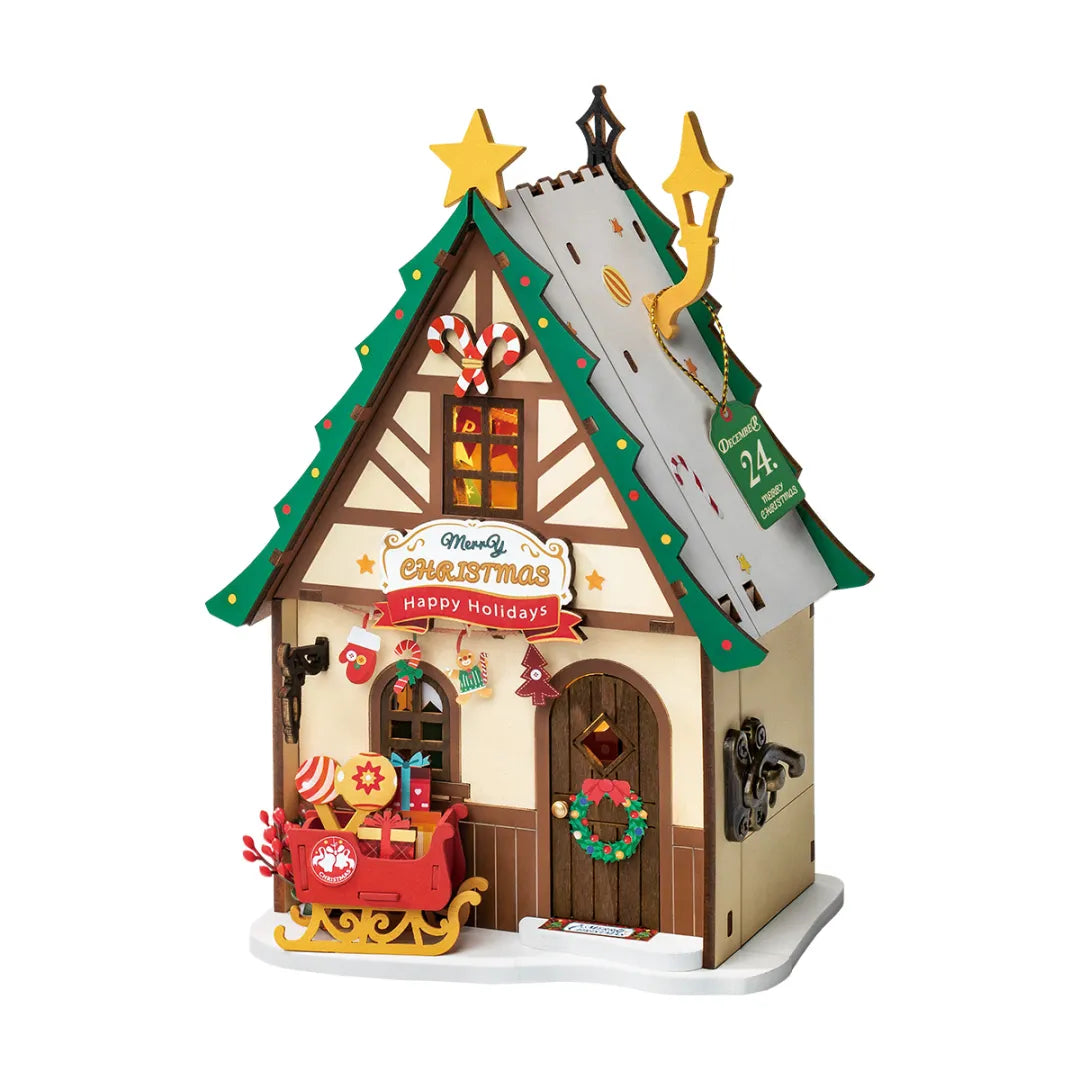 DIY Miniature Christmas House Kit - Twinkling Holiday Village for Home Decor, Gift & Collectibles | Perfect for Christmas Decorations, Party Favors & Craft Projects