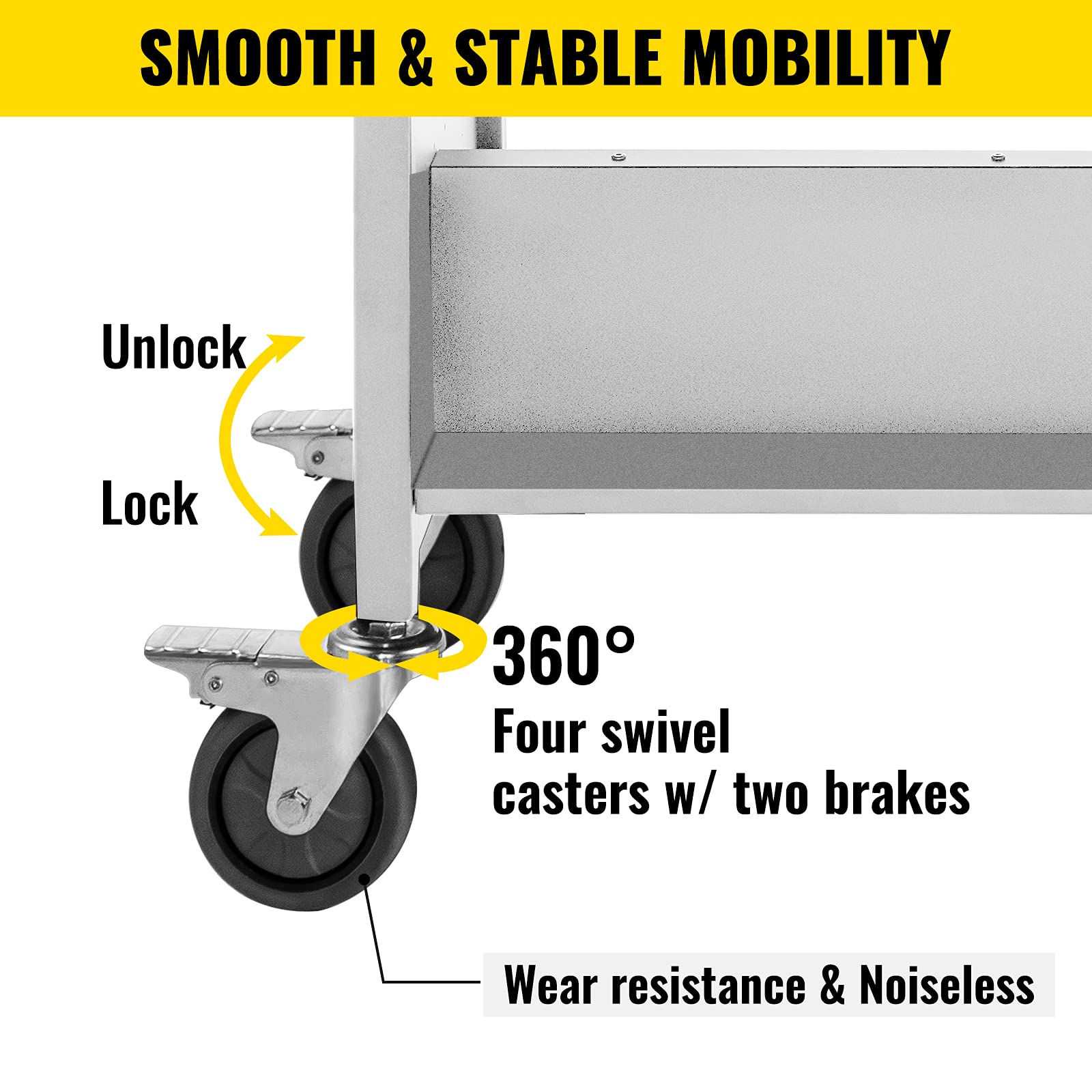 VEVOR 6-Shelf Rolling Library Book Cart with W-Shaped Sloped Shelves & Lockable Wheels - Double Sided Book Truck for Home, Office, School - Perfect for Classroom Organization, Bookstore Displays & Library Storage (White)